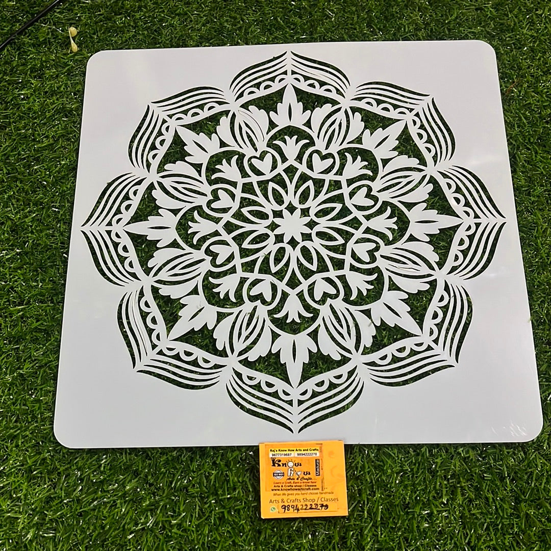 Rangoli stencil design - 12 inch