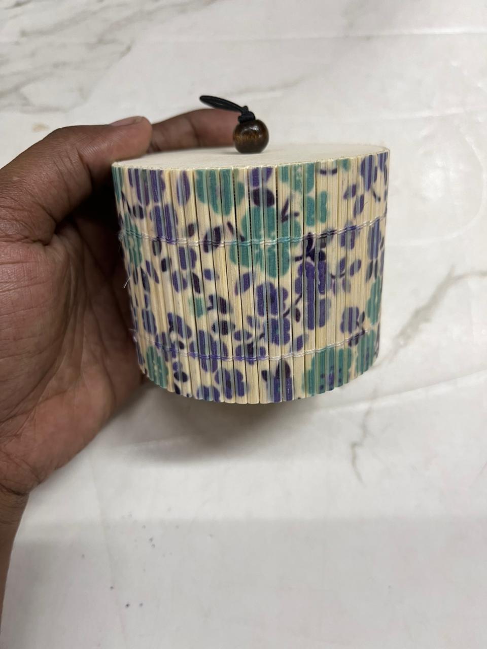 Bamboo jewelry box round drum -BXRD