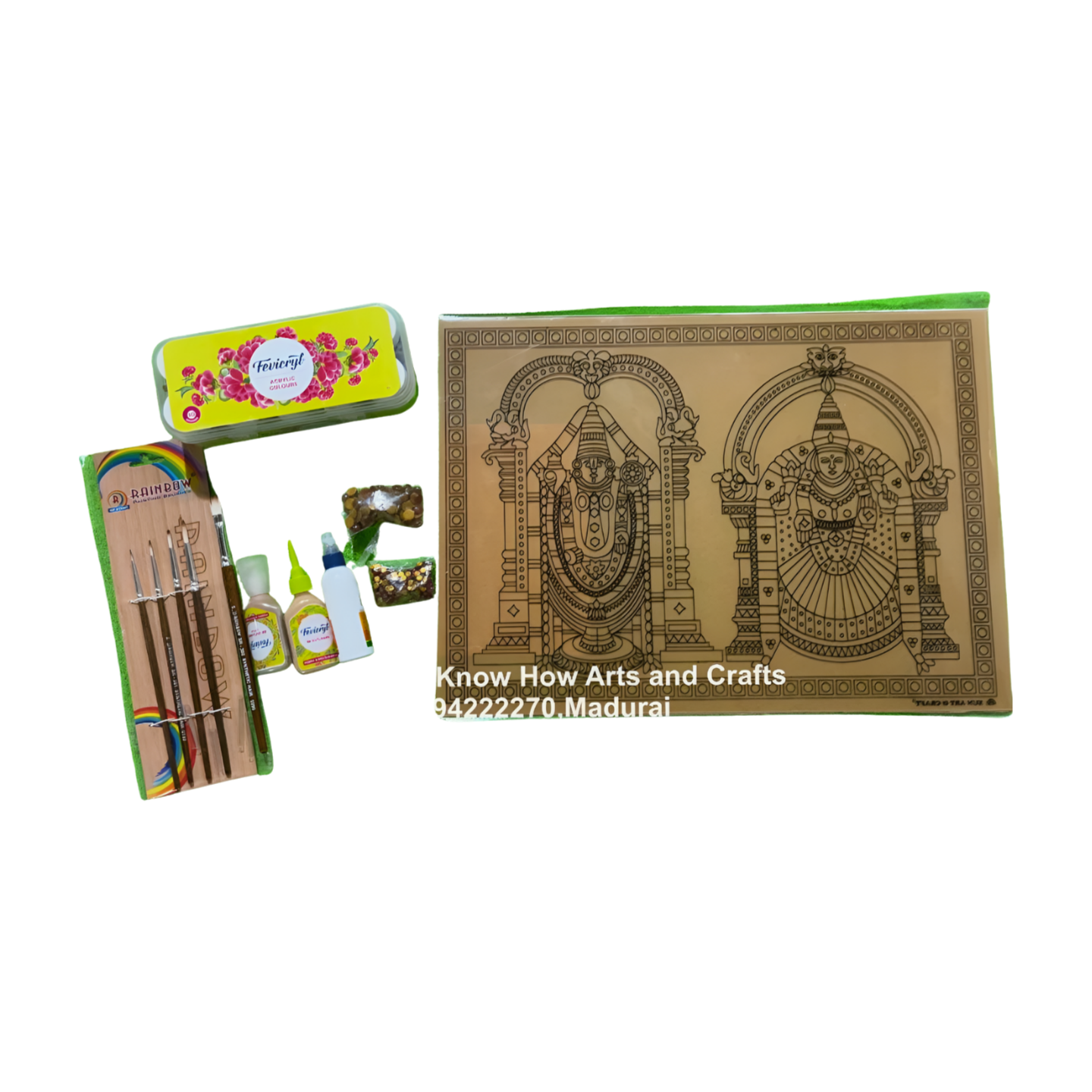 balaji thayar Acrylic paint reverse tanjore fibre glass kit