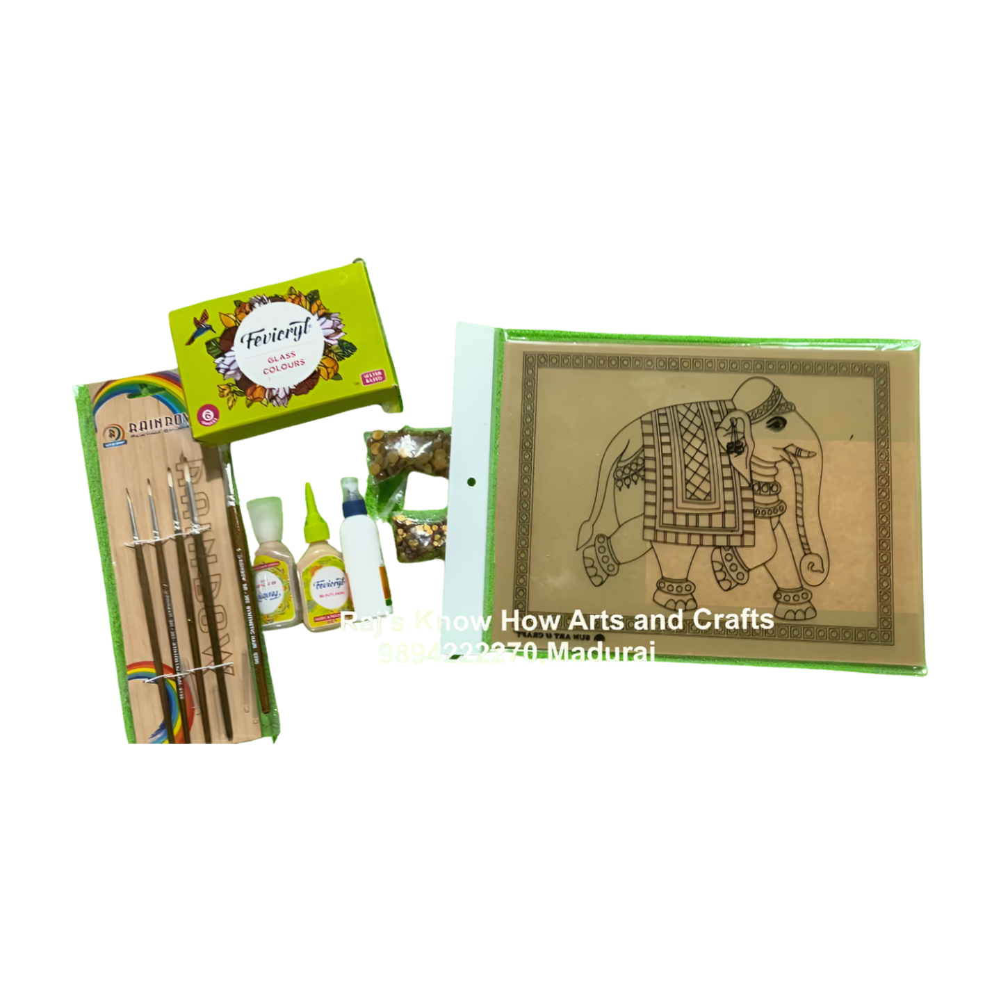 Kids reverse tanjore fibre glass kit