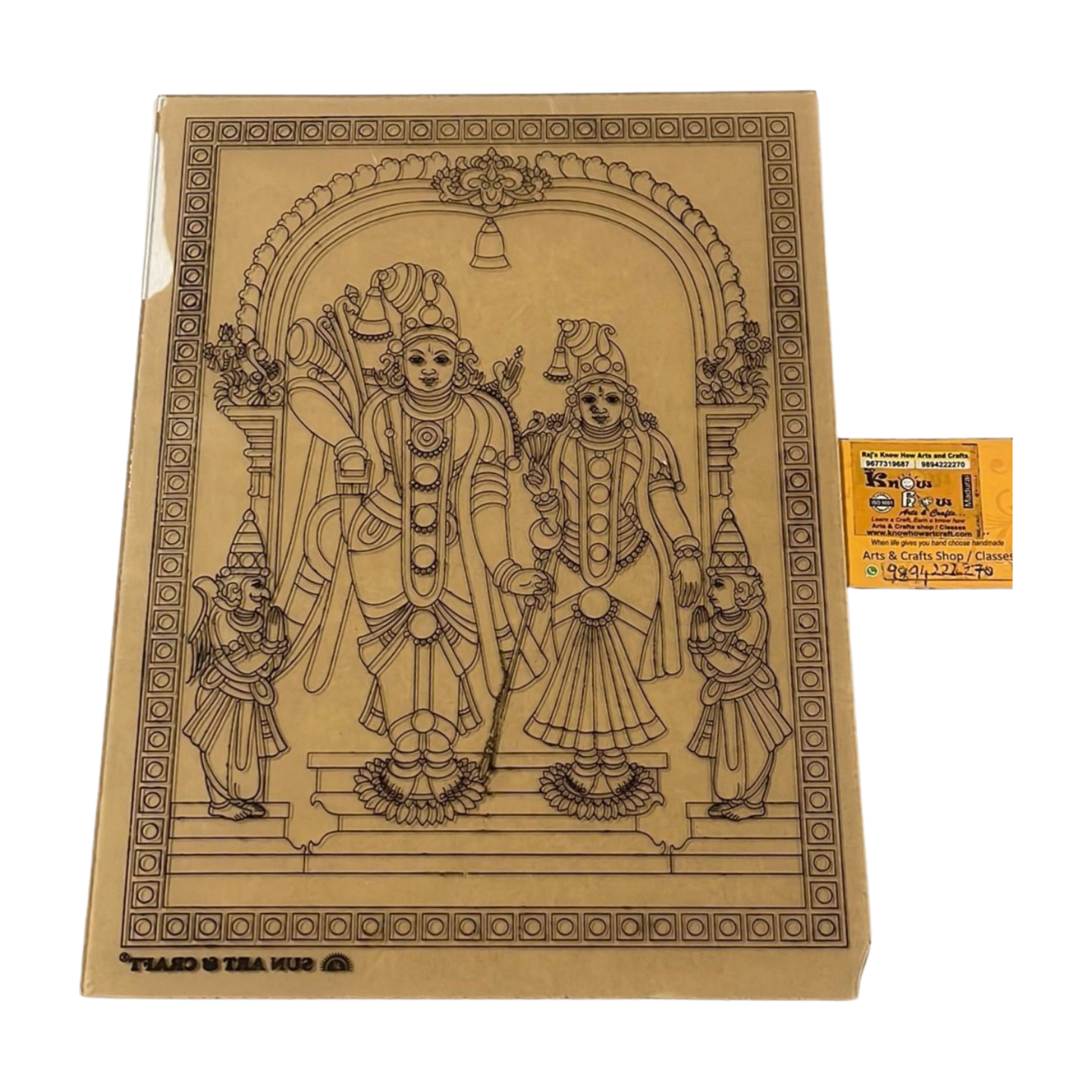 Aandal Rangamannar Tanjore Reverse Fibre Glass Painting