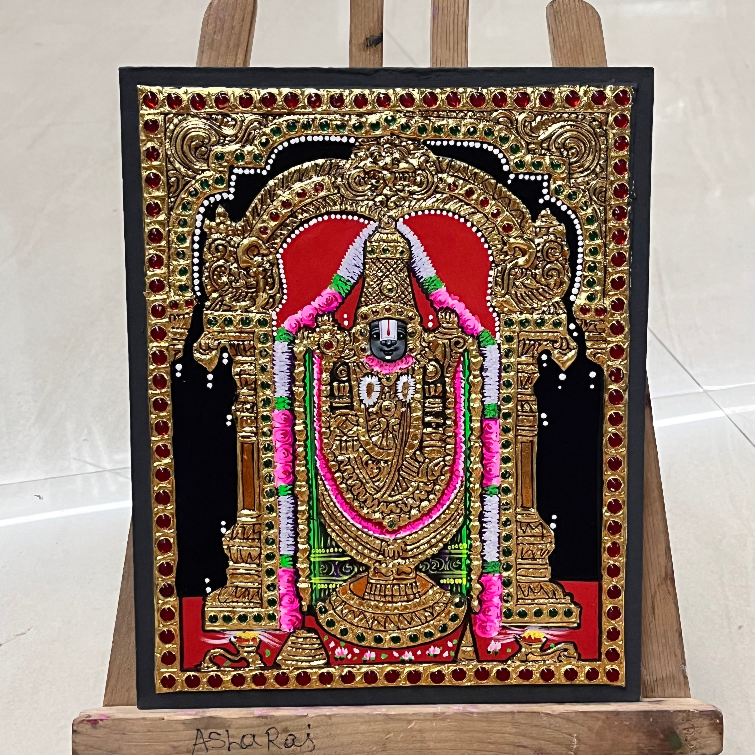 Tirupathi Balaji Tanjore painting 8x10(15days delivery form payment date)-1pack