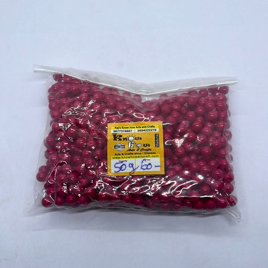 Acrylic  plastic color design beads -50g 2