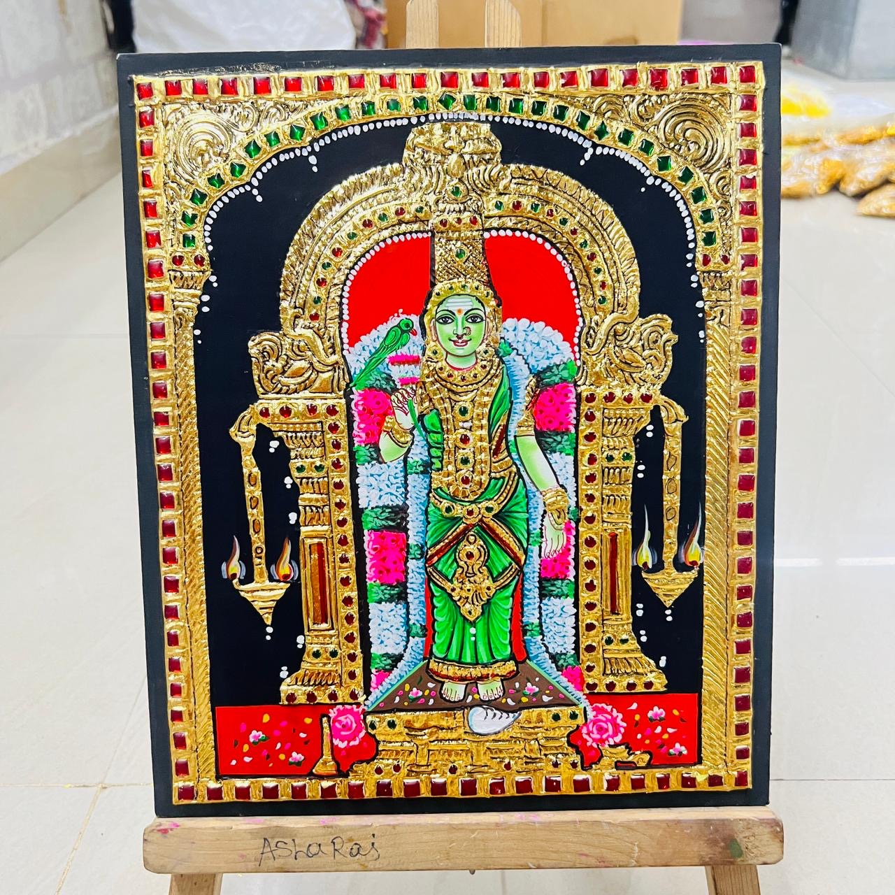 Meenakshi Tanjore painting 10x12(15days delivery form payment date)-1pack