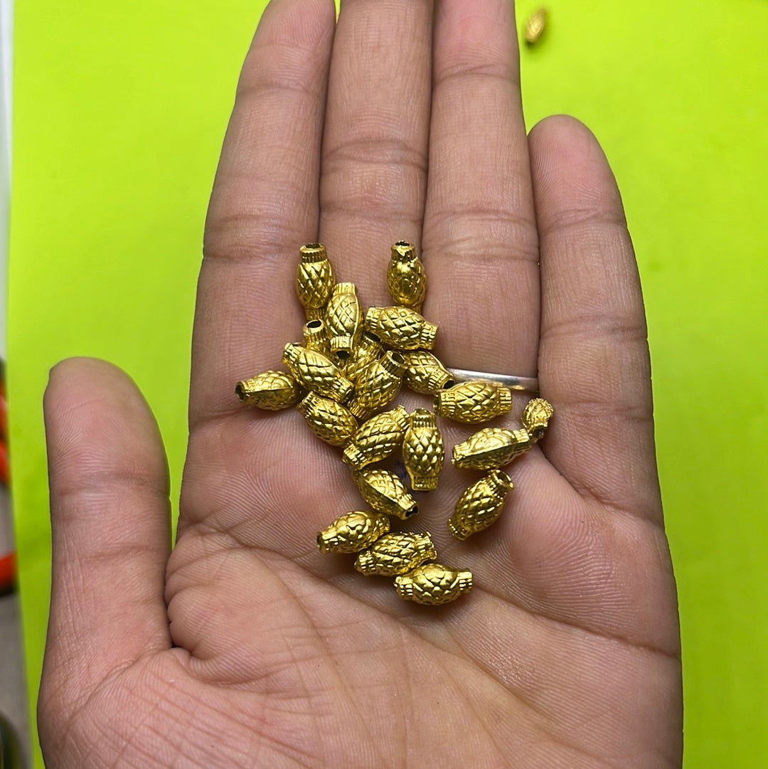 Lantern bead gold beads more than 25pc