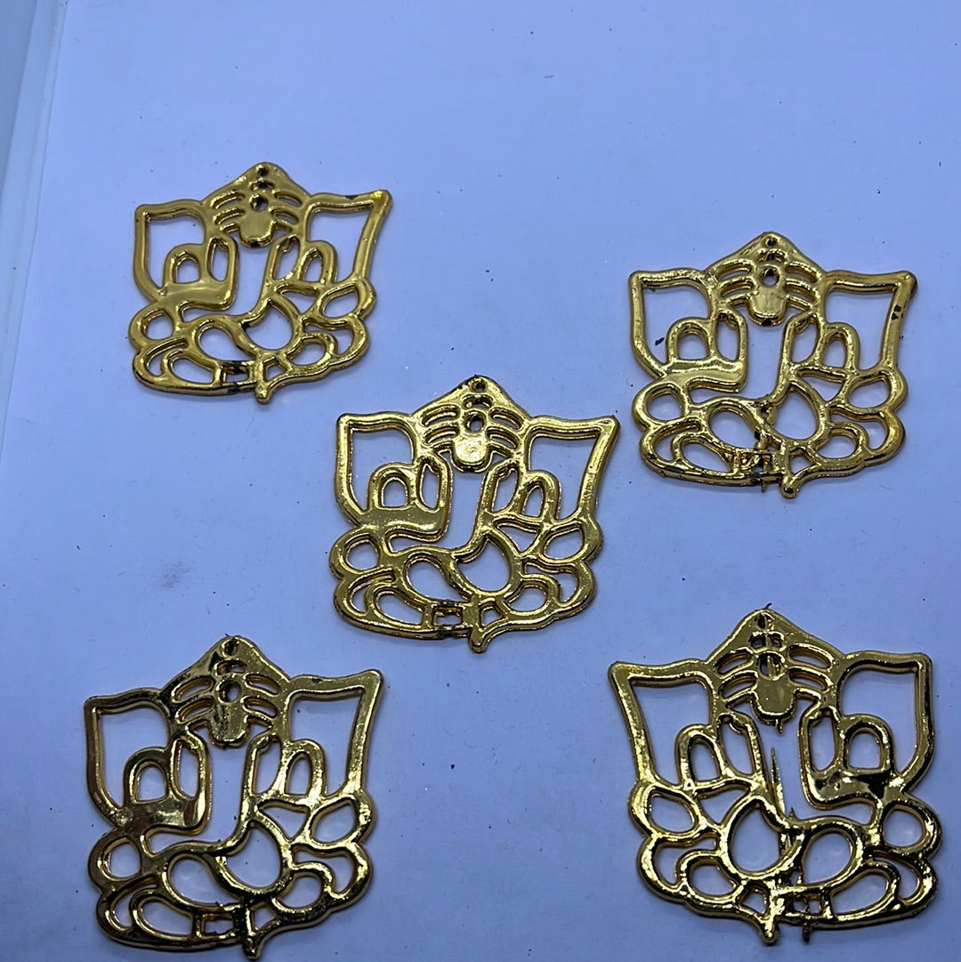 Decorative Acrylic metal Ganesha 10pcs approximately