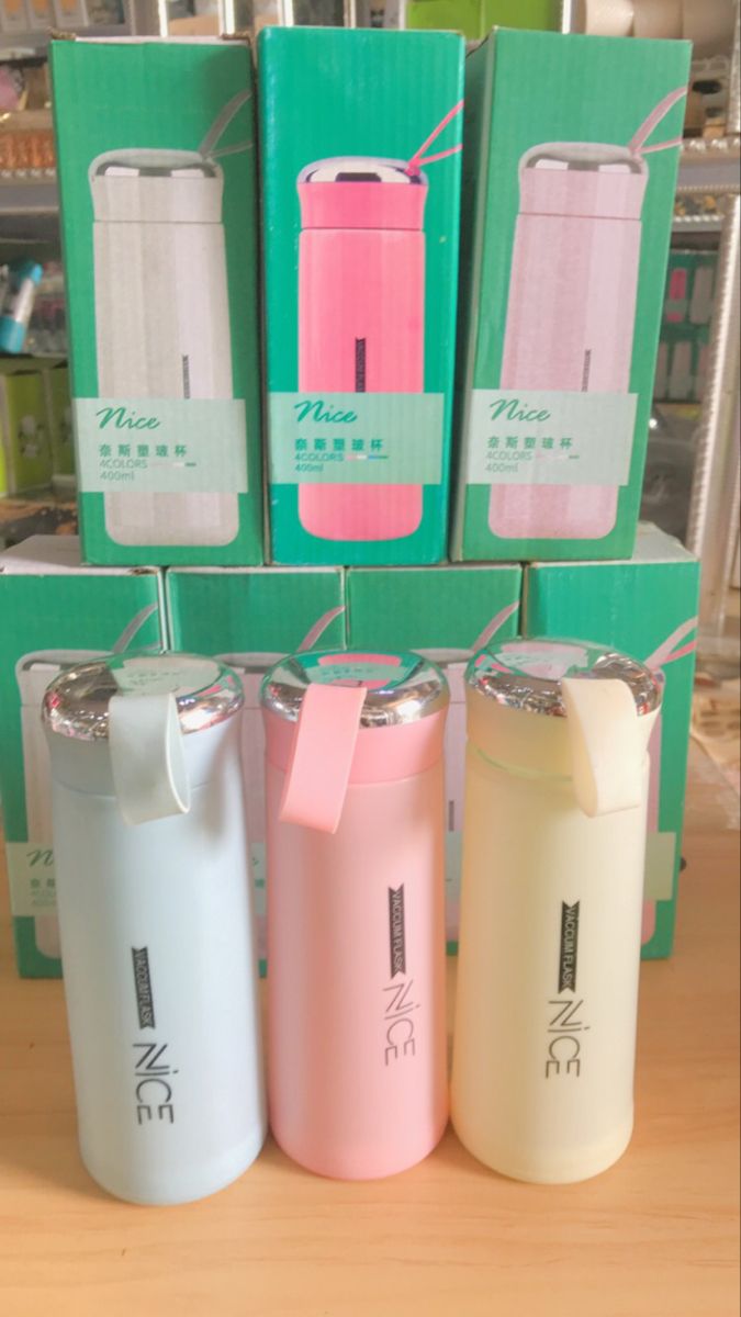 Nice vaccum glass flask - 50 piece  Assorted colours)