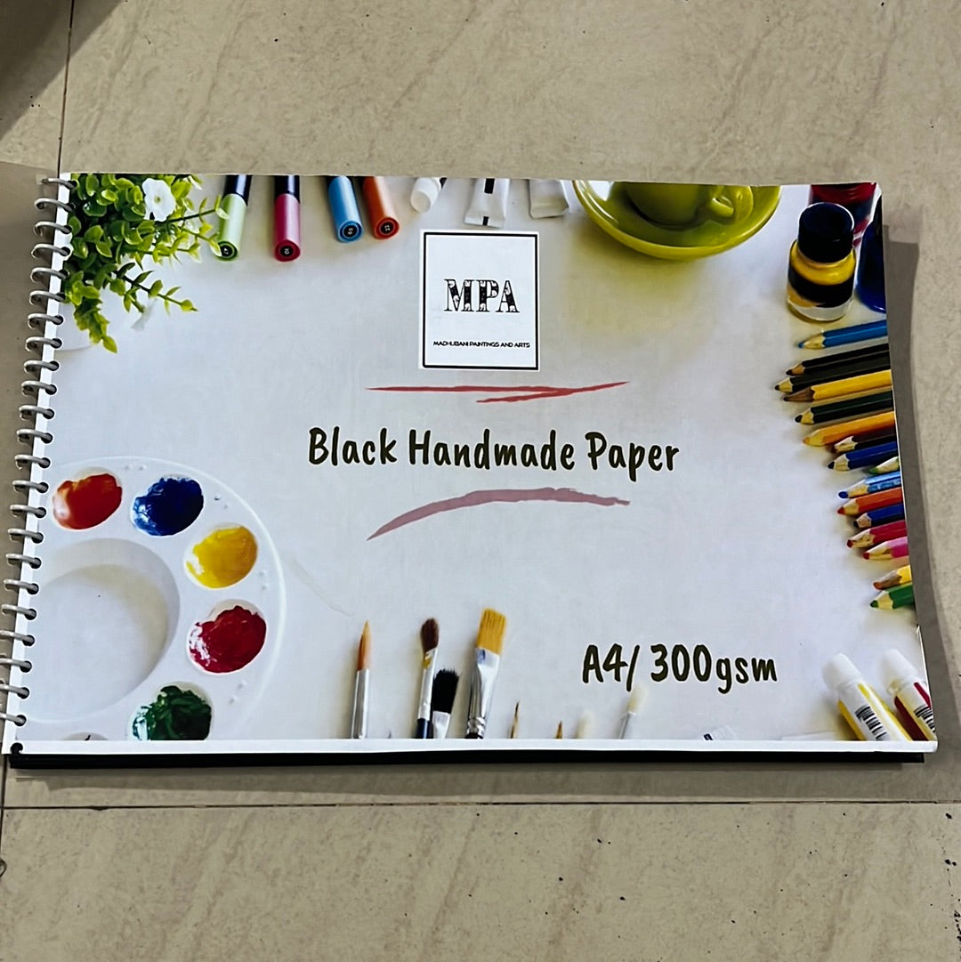 Cowdung Black Handmade paper A4/300 gsm-20sheets