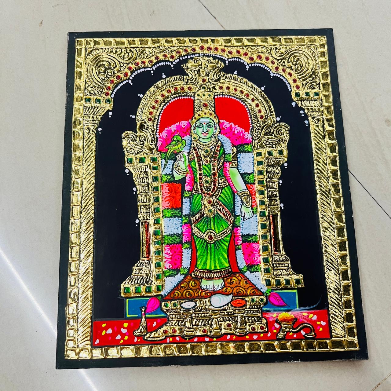 Meenakshi Tanjore painting 10x12(15days delivery form payment date)-1pack