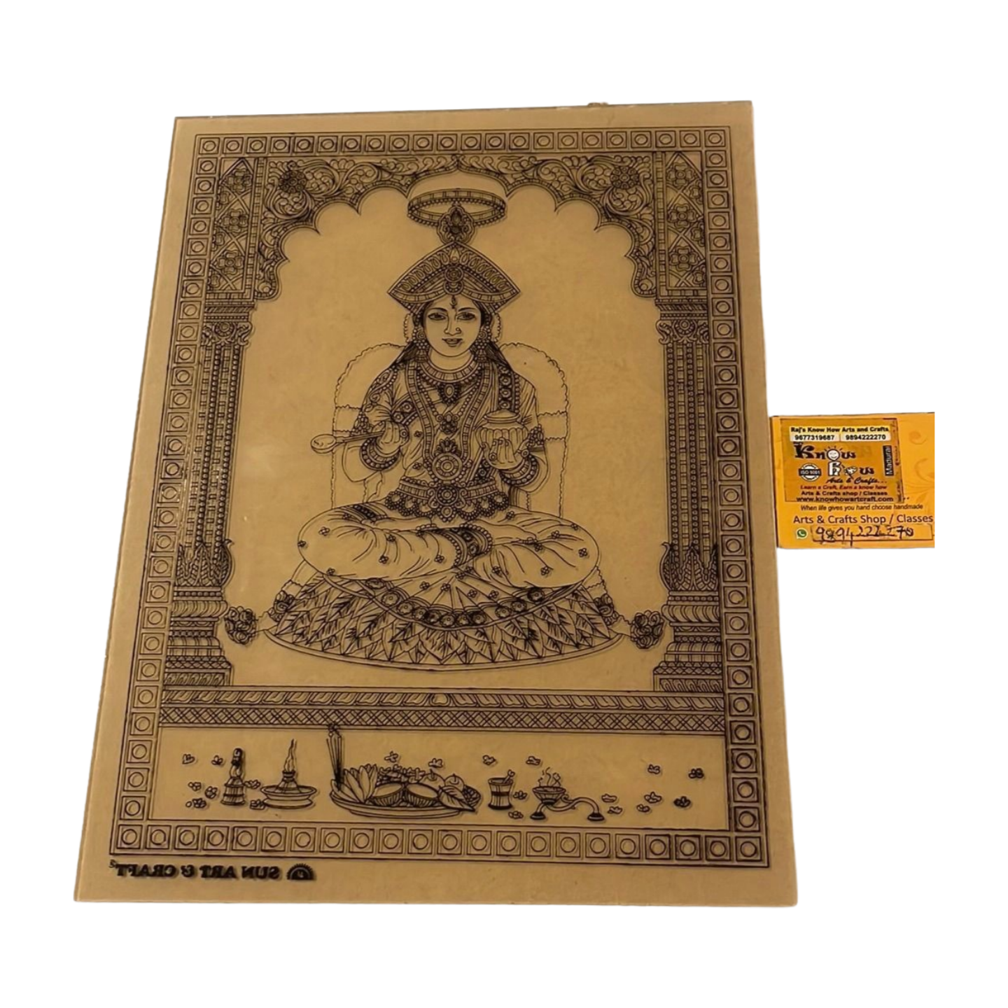 Annapoorani Tanjore Reverse Fibre Glass Painting