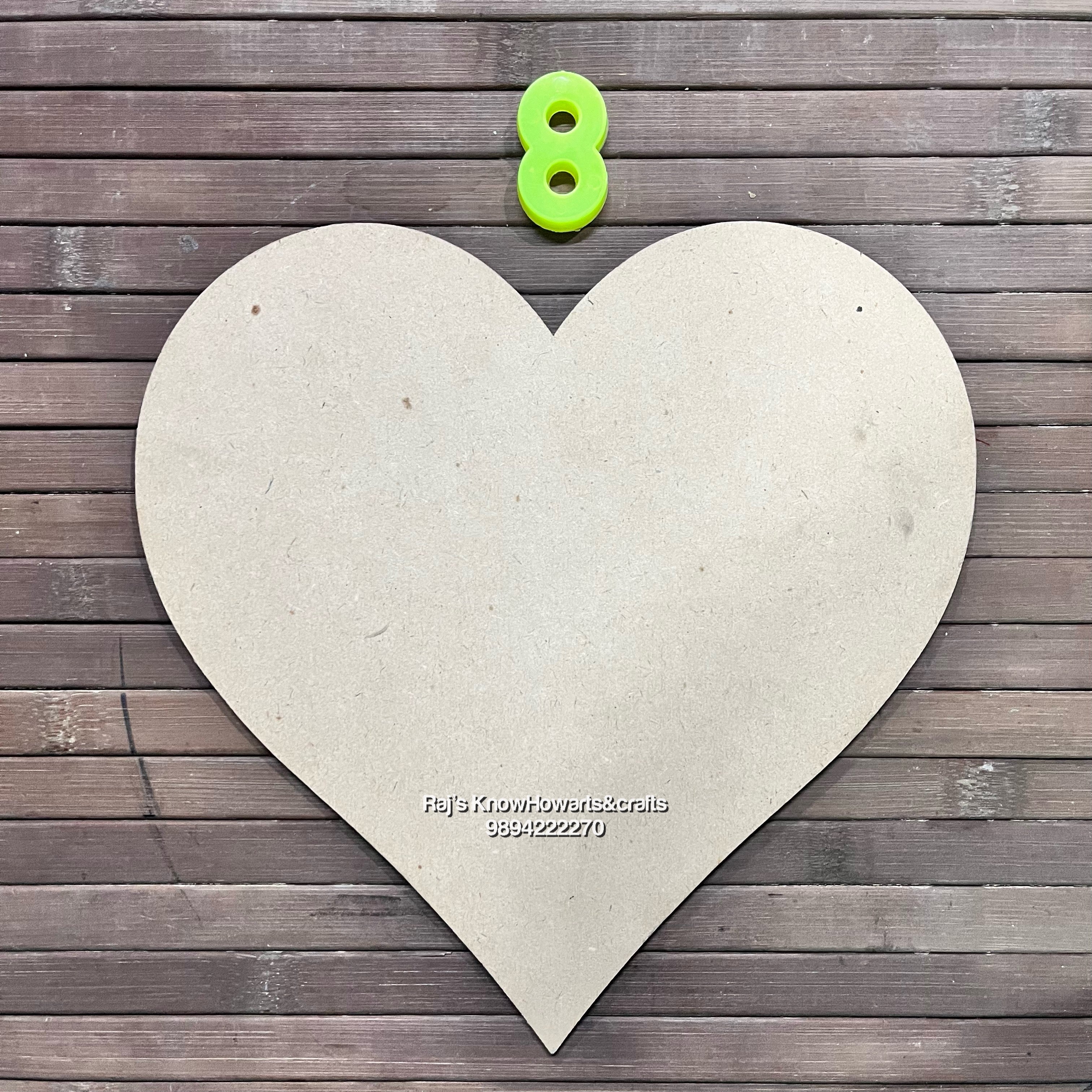 MDF Heart 8 inch