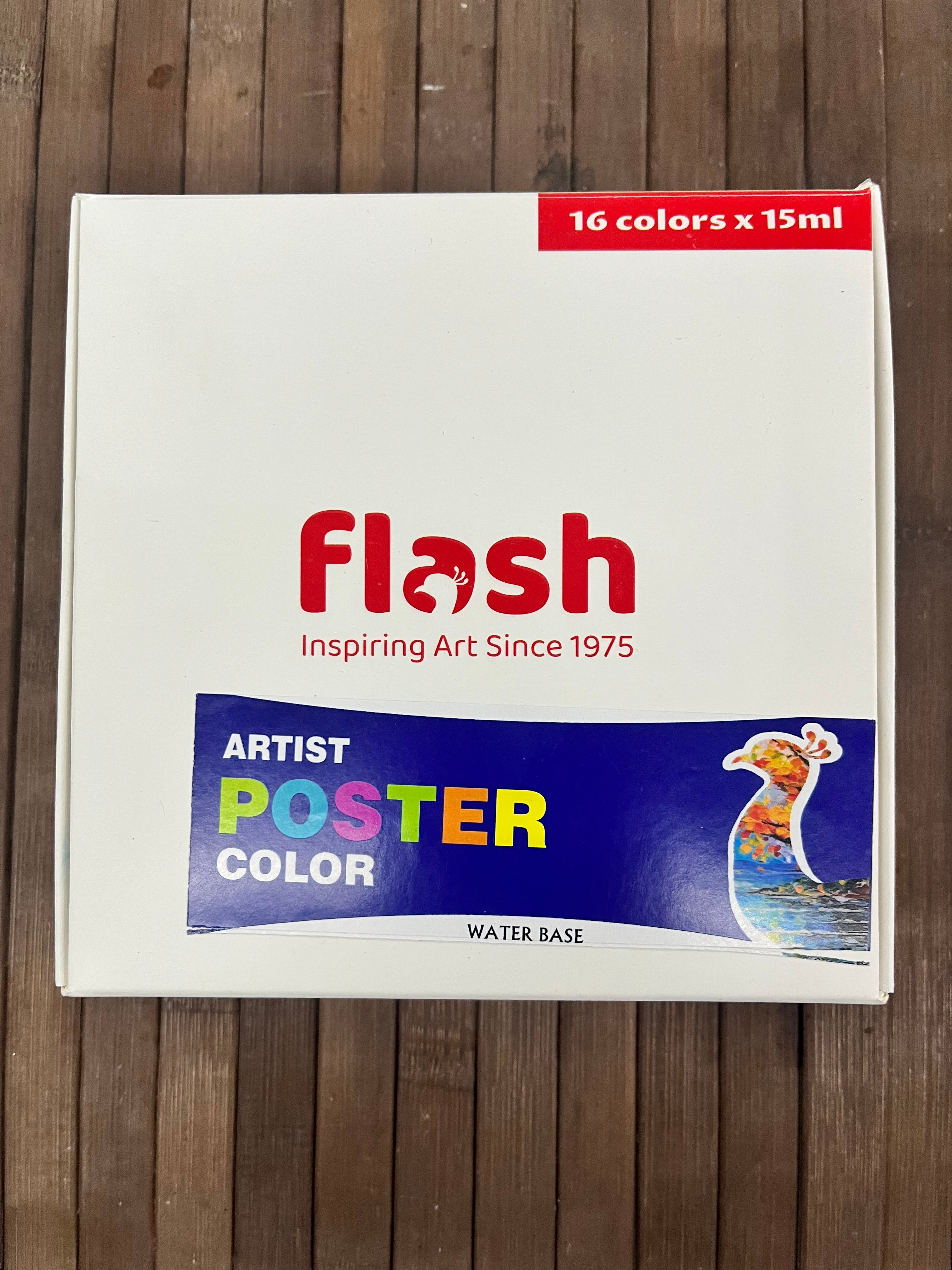 FLASH artist poster colour-16 colours 15ml each
