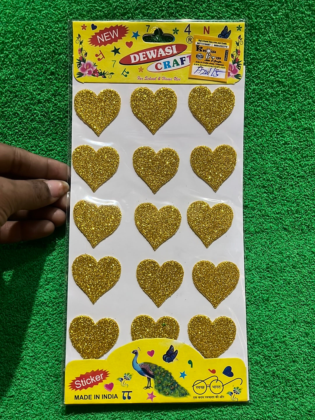 Heart  Glitter stickers