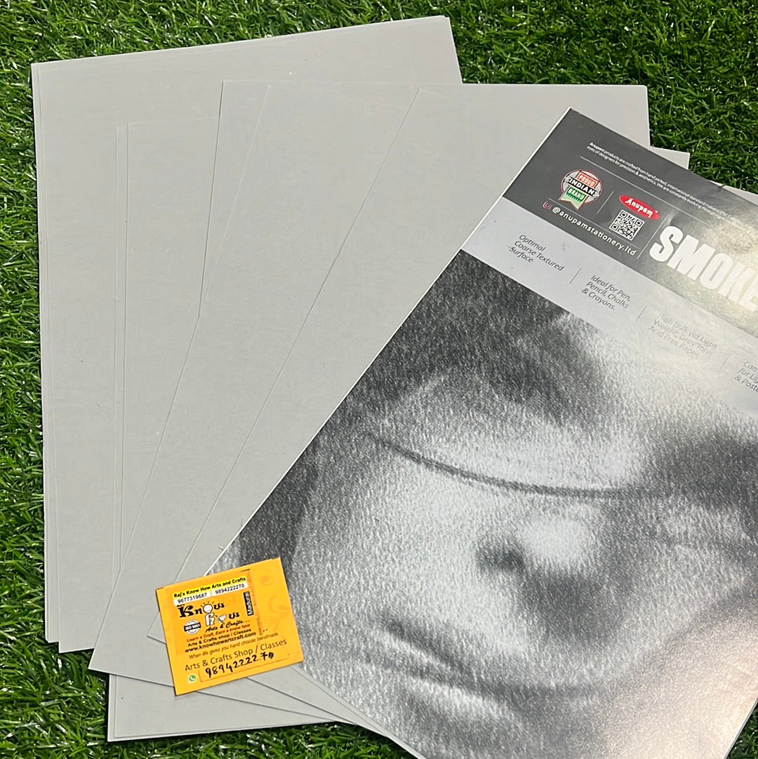 Smoke pack of grey loose 10 sheets A4 size paper