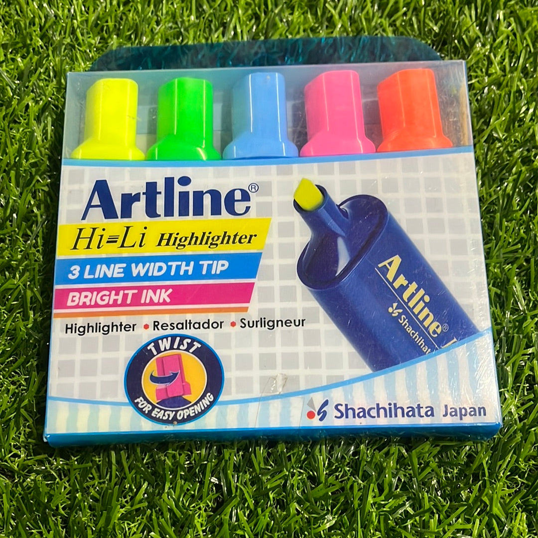 Artline highlighter  5  ink color