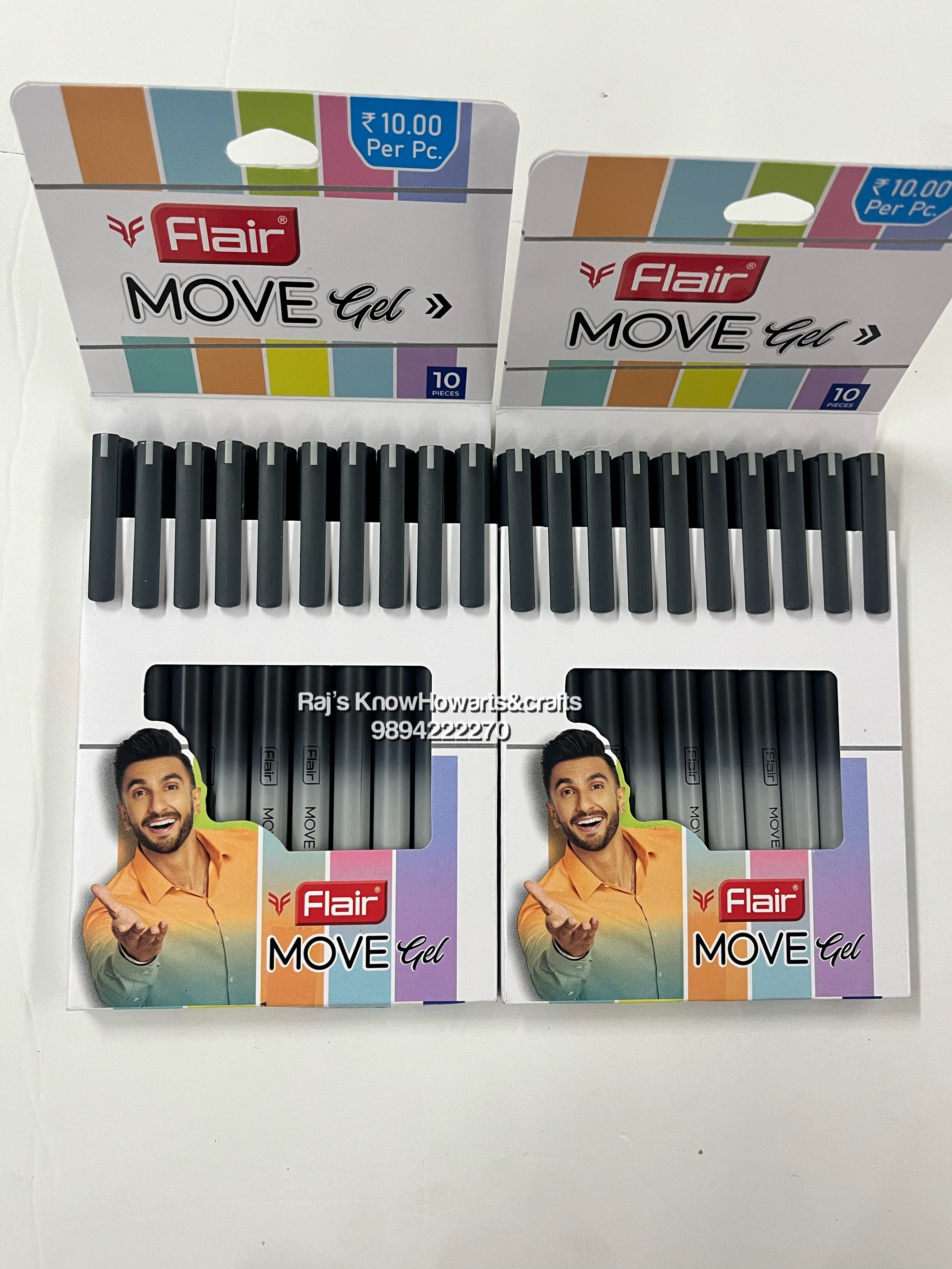 FLAIR MOVE GEL BLACK
Pen - 5 pc