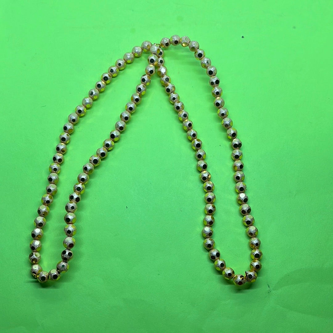 8mm Brass faceted Round Golden Beads
