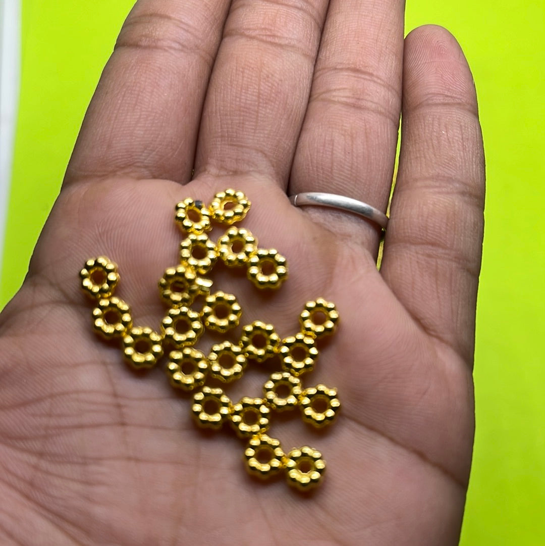 Gold plated beads more than 25pc