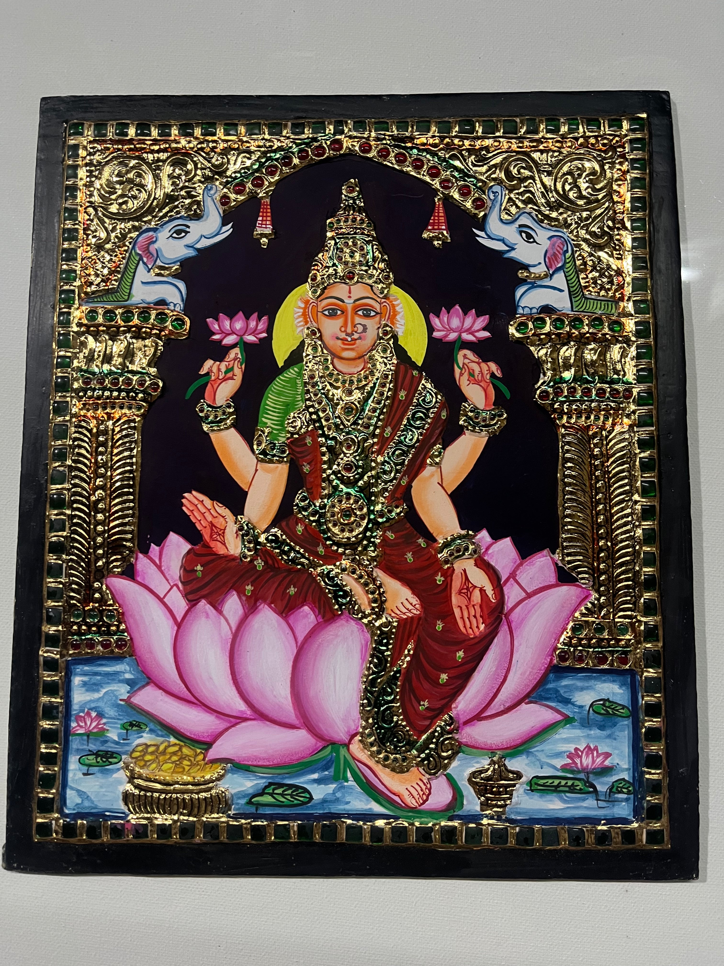 Lakshmi  Tanjore painting 10x8 inch