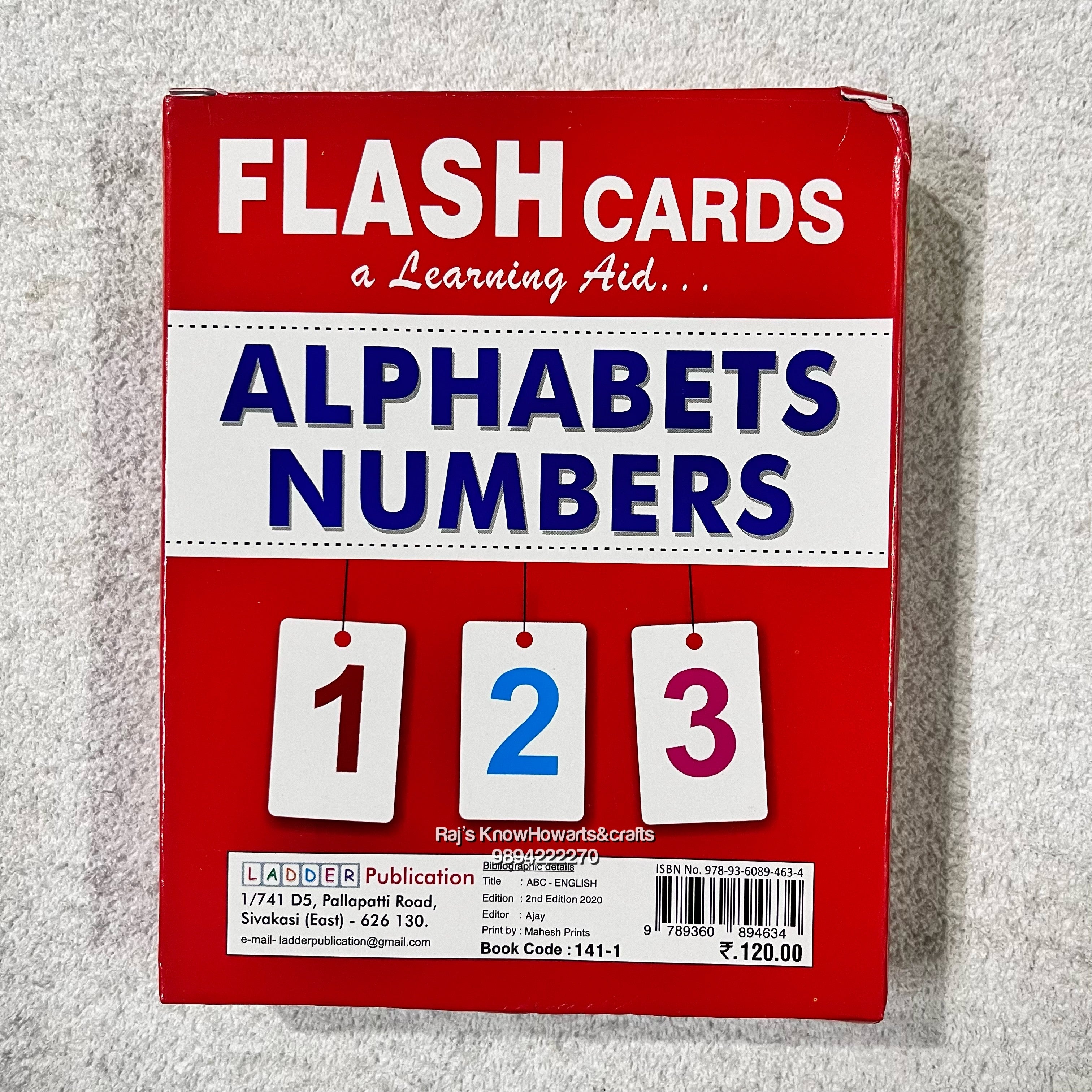 Flash cards Alphabet Numbers 64 pictures