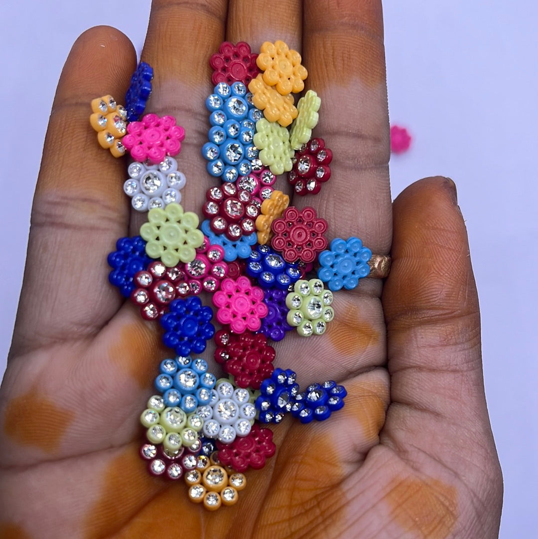 Acrylic aari & Embroidery beads Multicolor  design stone -25g