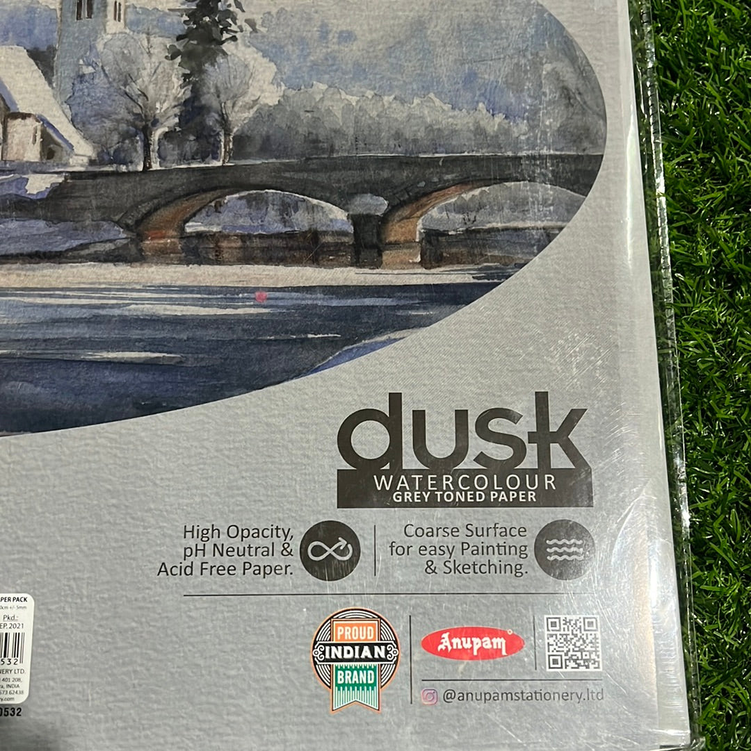 Dusk water colour grey toned paper 10 sheet A4 size paper