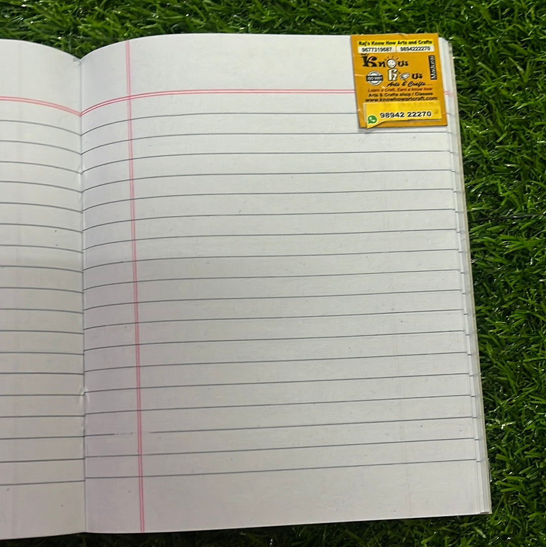 77.25X63.25 short  exercise note book - ruled
