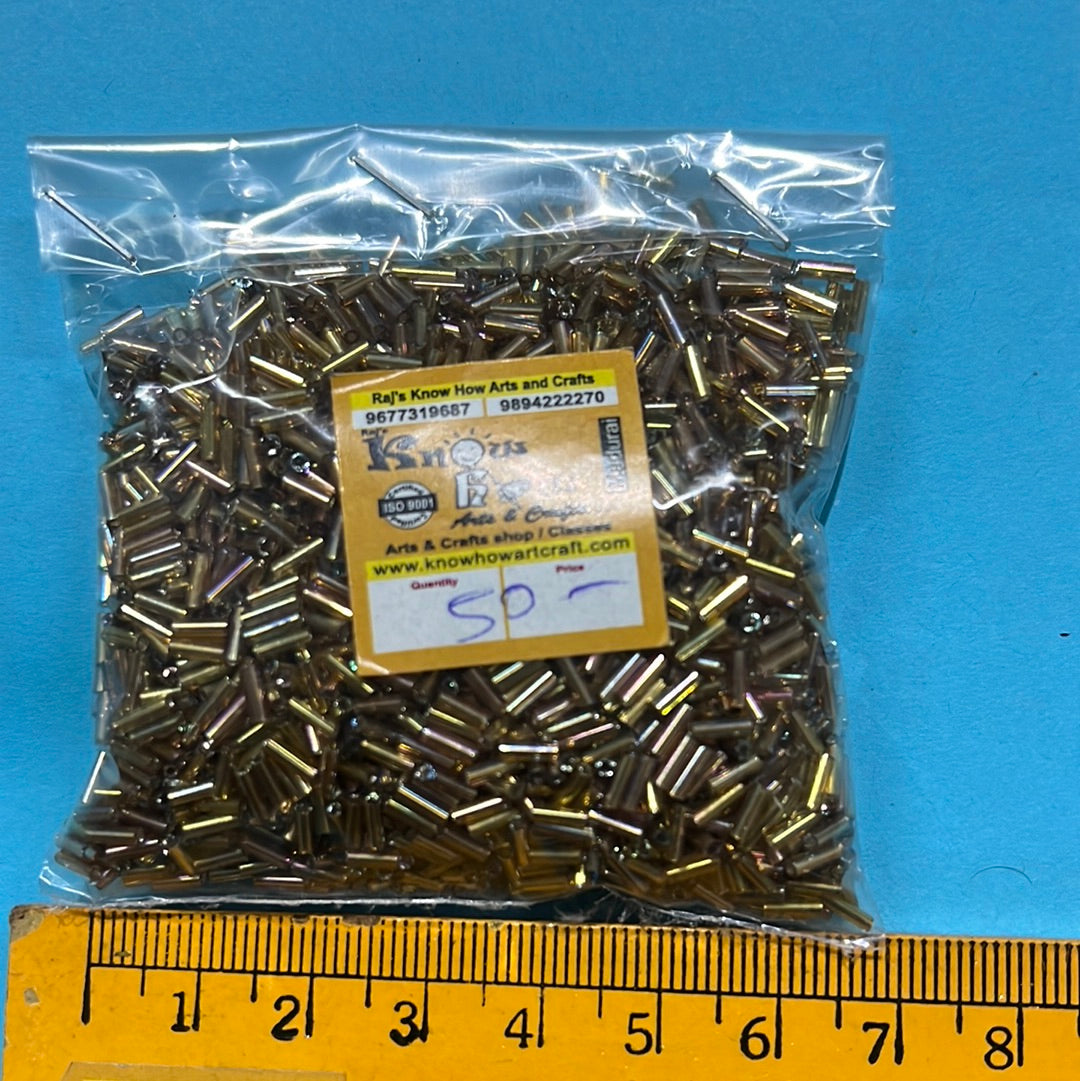 Aari tube beads-50 g in a pack -seed Tube bead