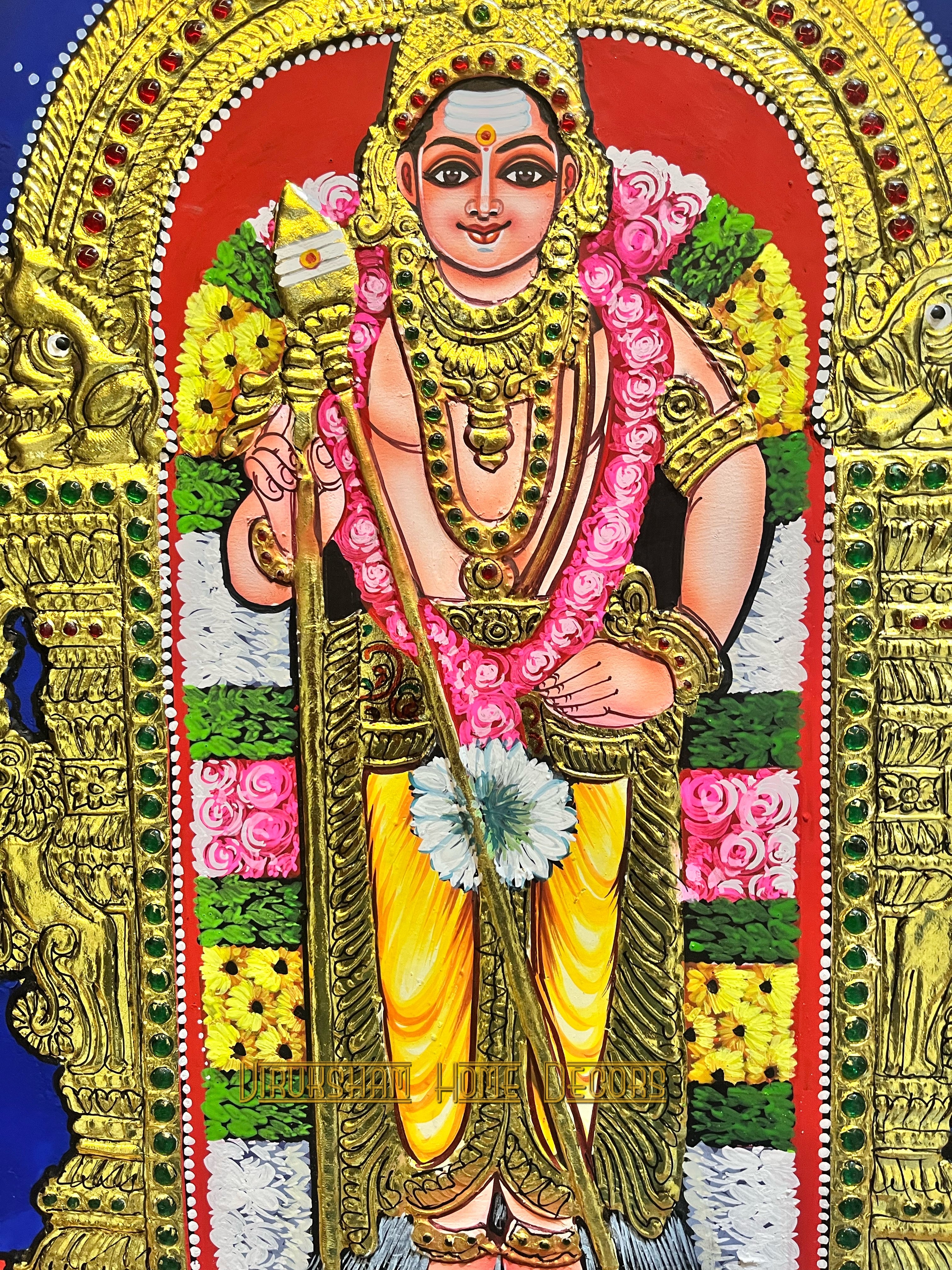 Murugan 16x20 Tanjore painting -1 board(15 days delivery time)without frame