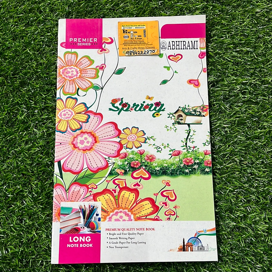 63x78.25 Long Note Book Exercise notebook - UnRuled – KnowHowArtCraft