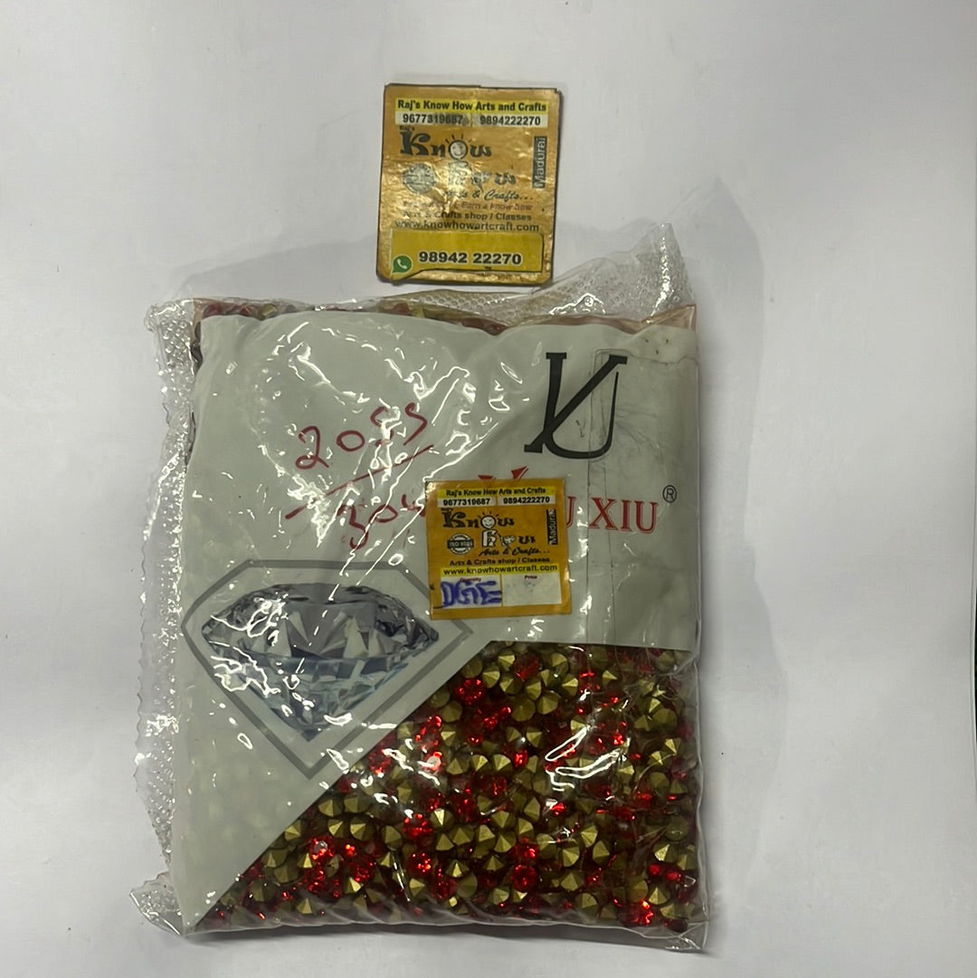 Red  SS20-(30Gross)AD stones- wholesale pack-1000stones