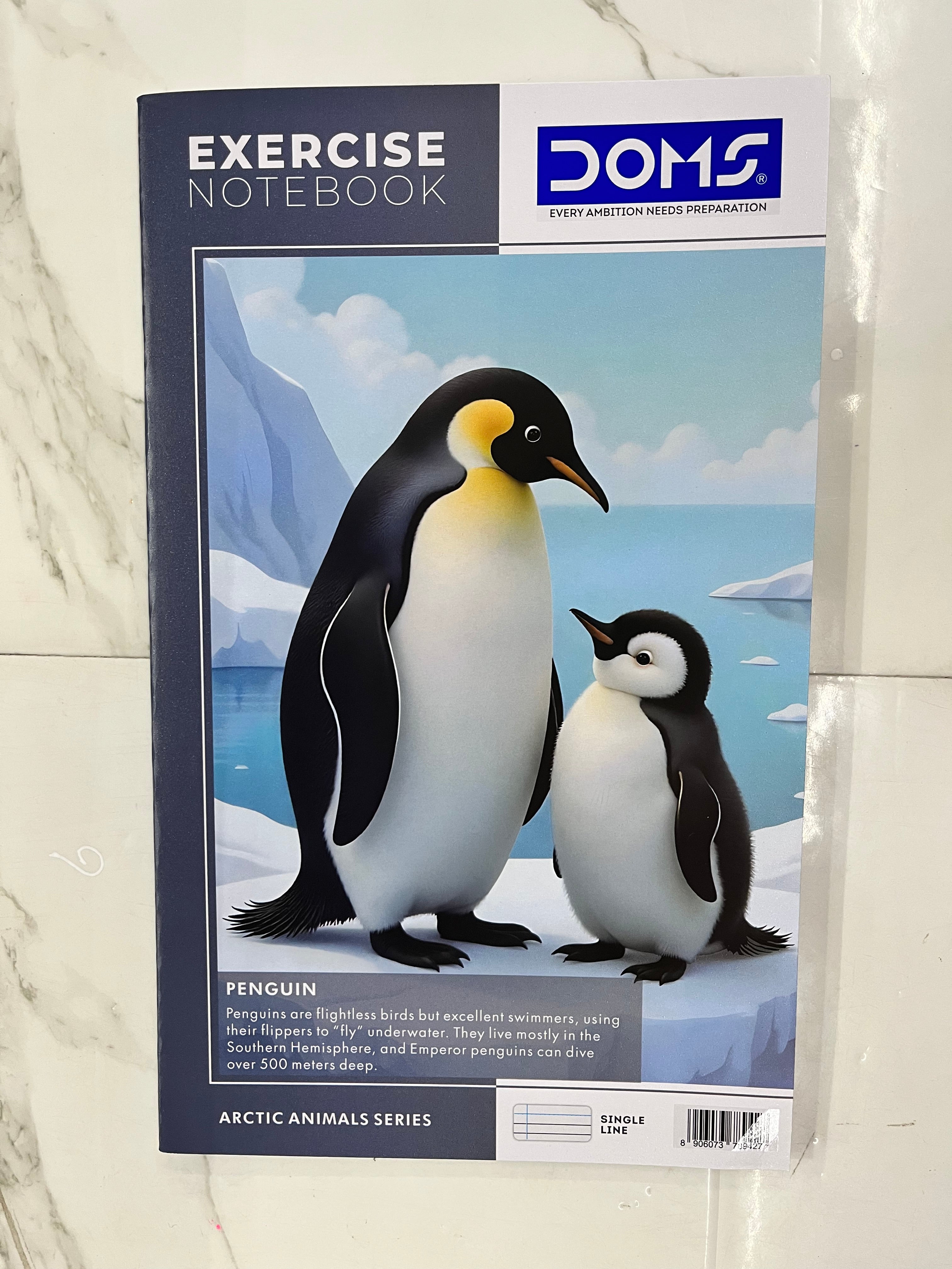 Long size DOMS-Exercise note book-(any 1)unruled note 160 pages