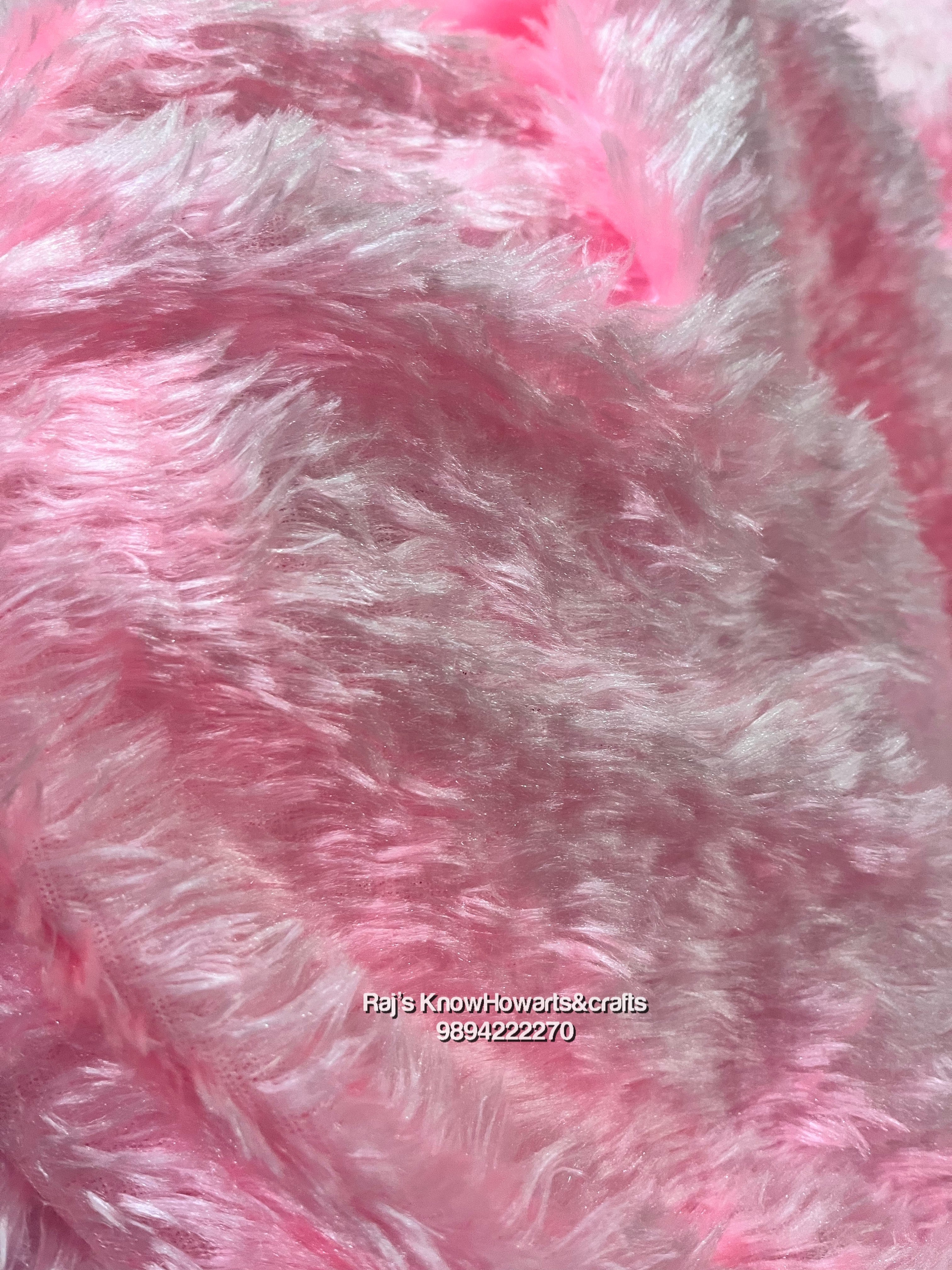 Pink fur cloth - 1 meter