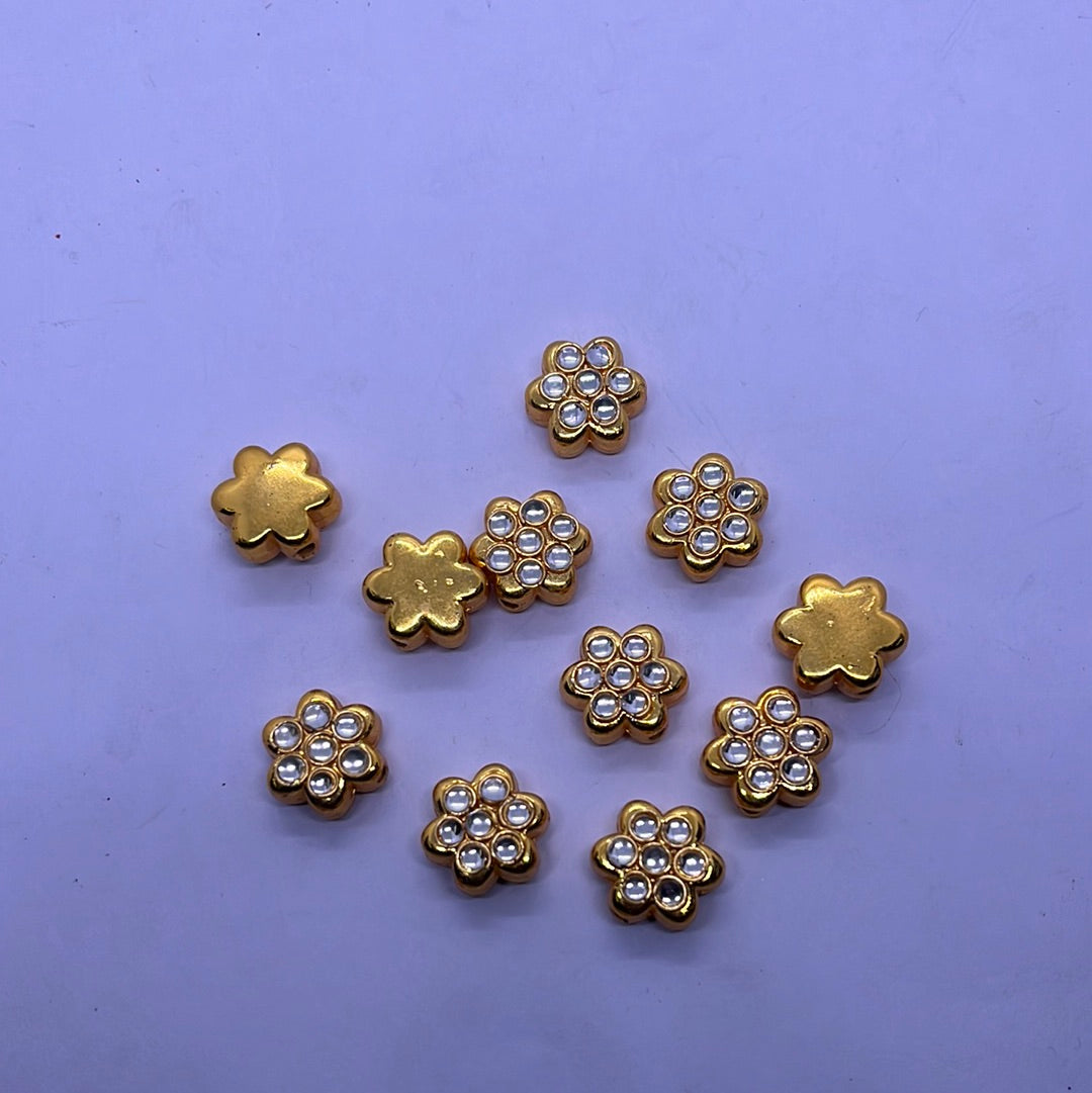 Artificial jewelry making accessories metal gold balls 5 piece