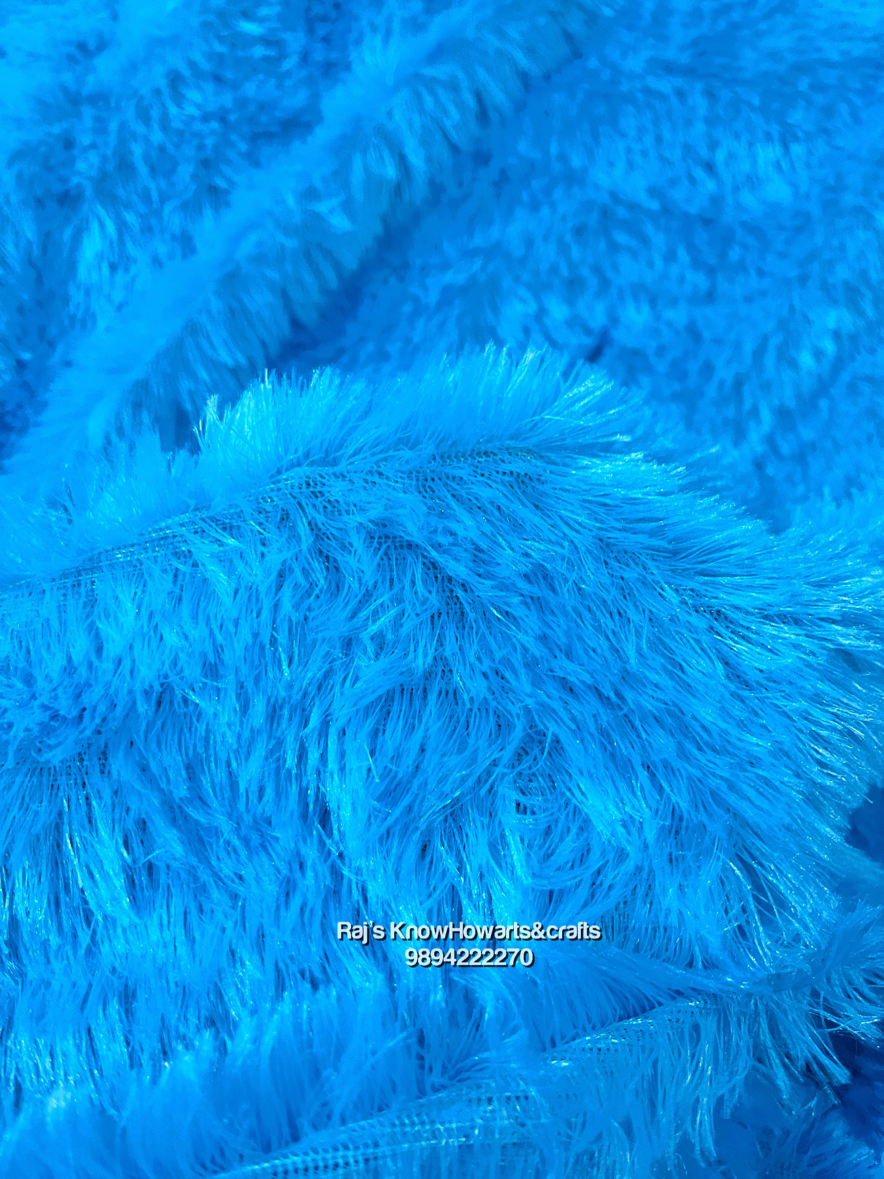 Blue fur cloth - 1 meter