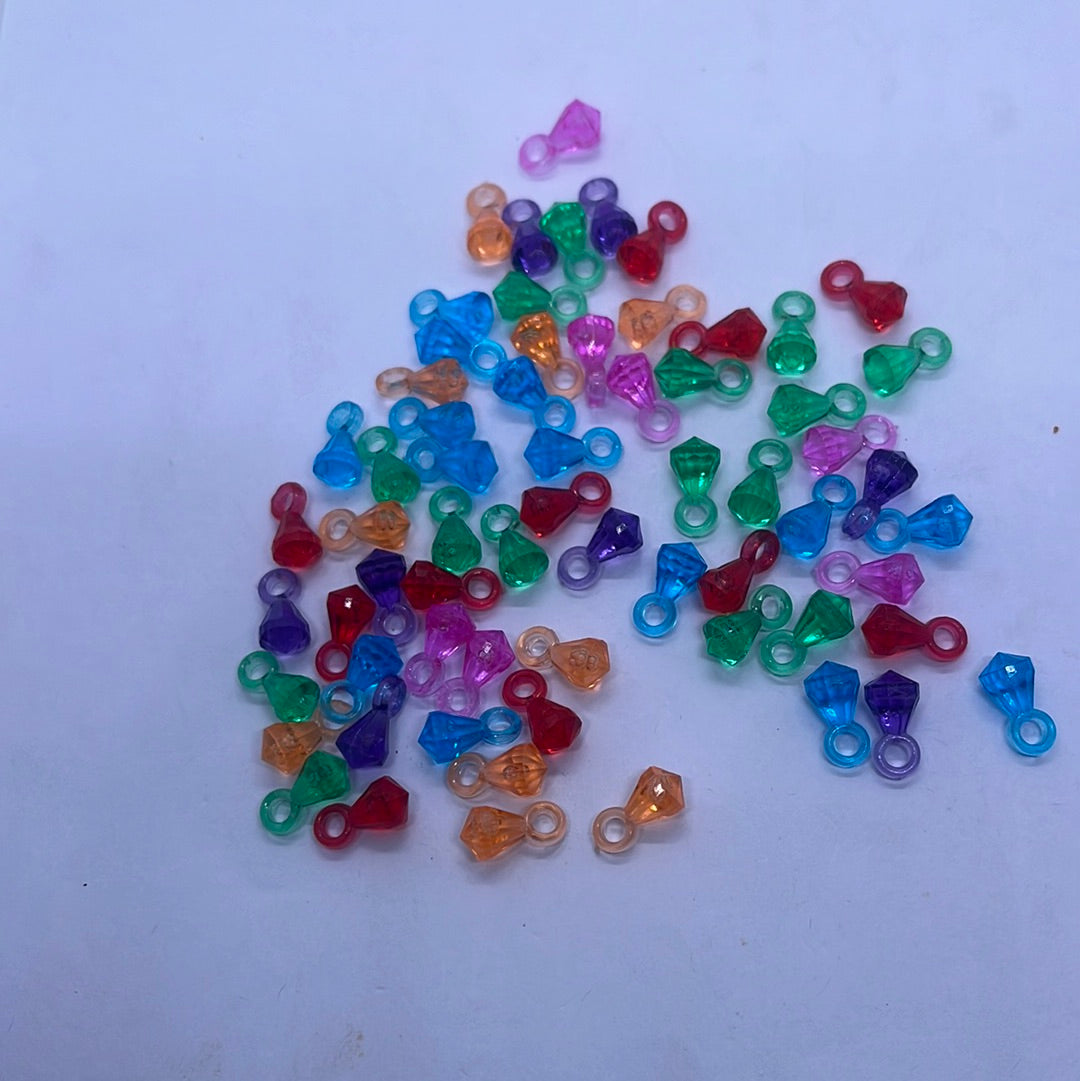 Acrylic  plastic color design beads -100g