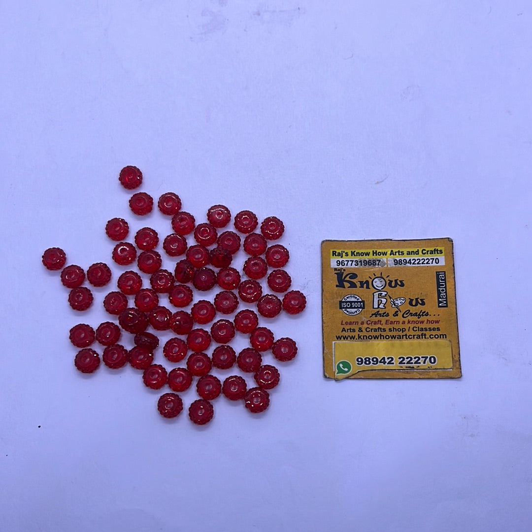 Beads with set cubics 25g in a pack