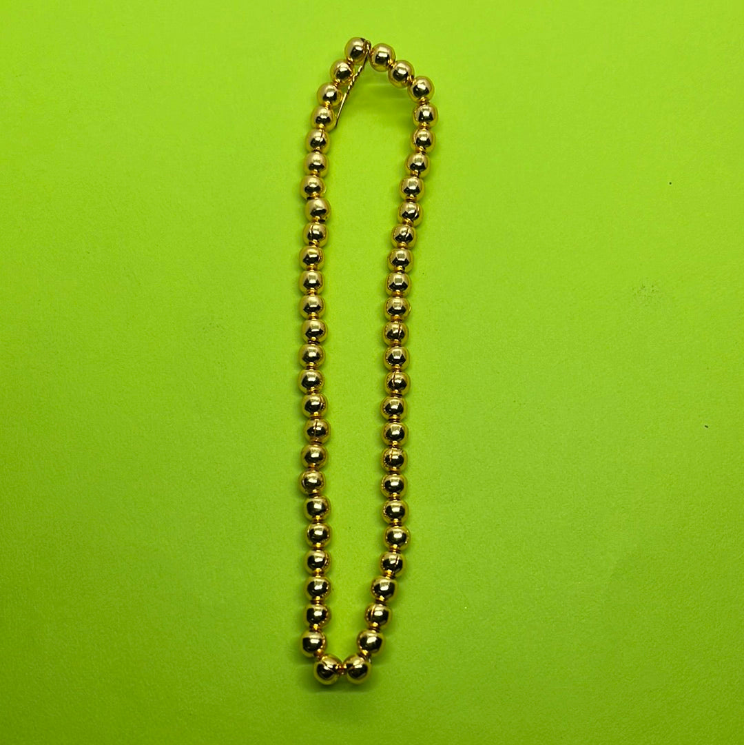 6mm Brass faceted small Round Golden Beads