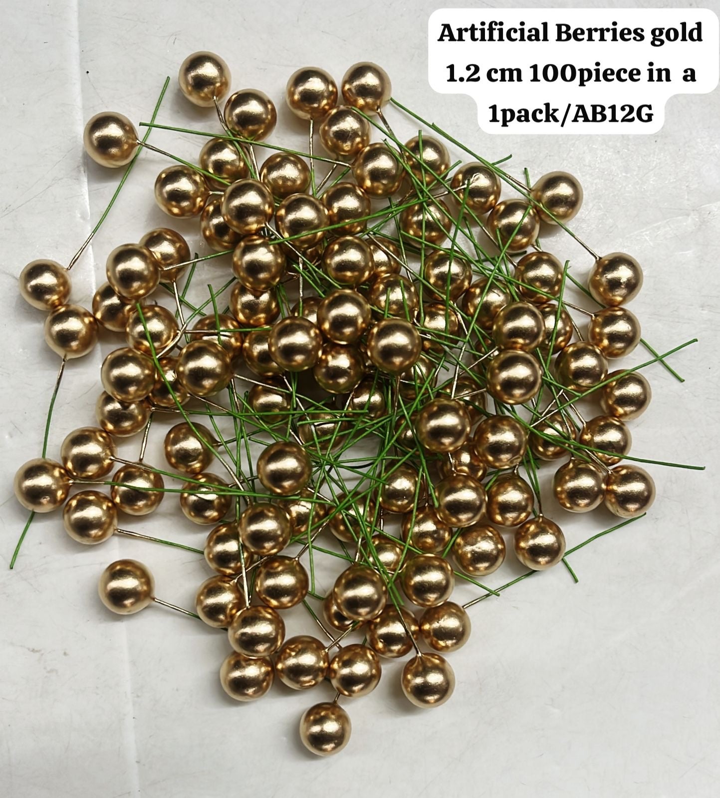 Artificial Berries 1.2cm 100piece in a 1pack