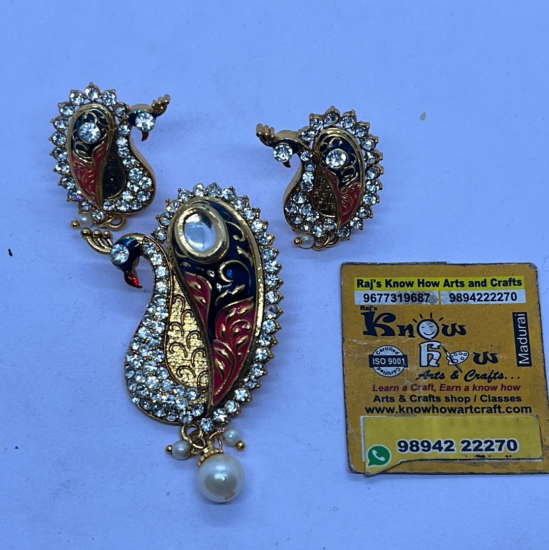 Gold peacock plated pendant jewelry making 1pc in a pack