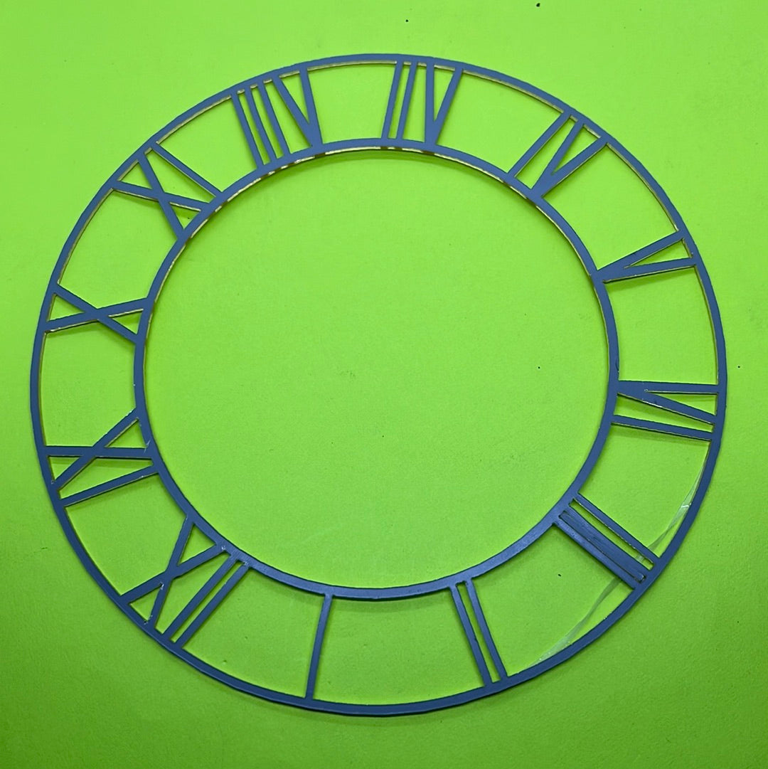 Acrylic clock round roman letter