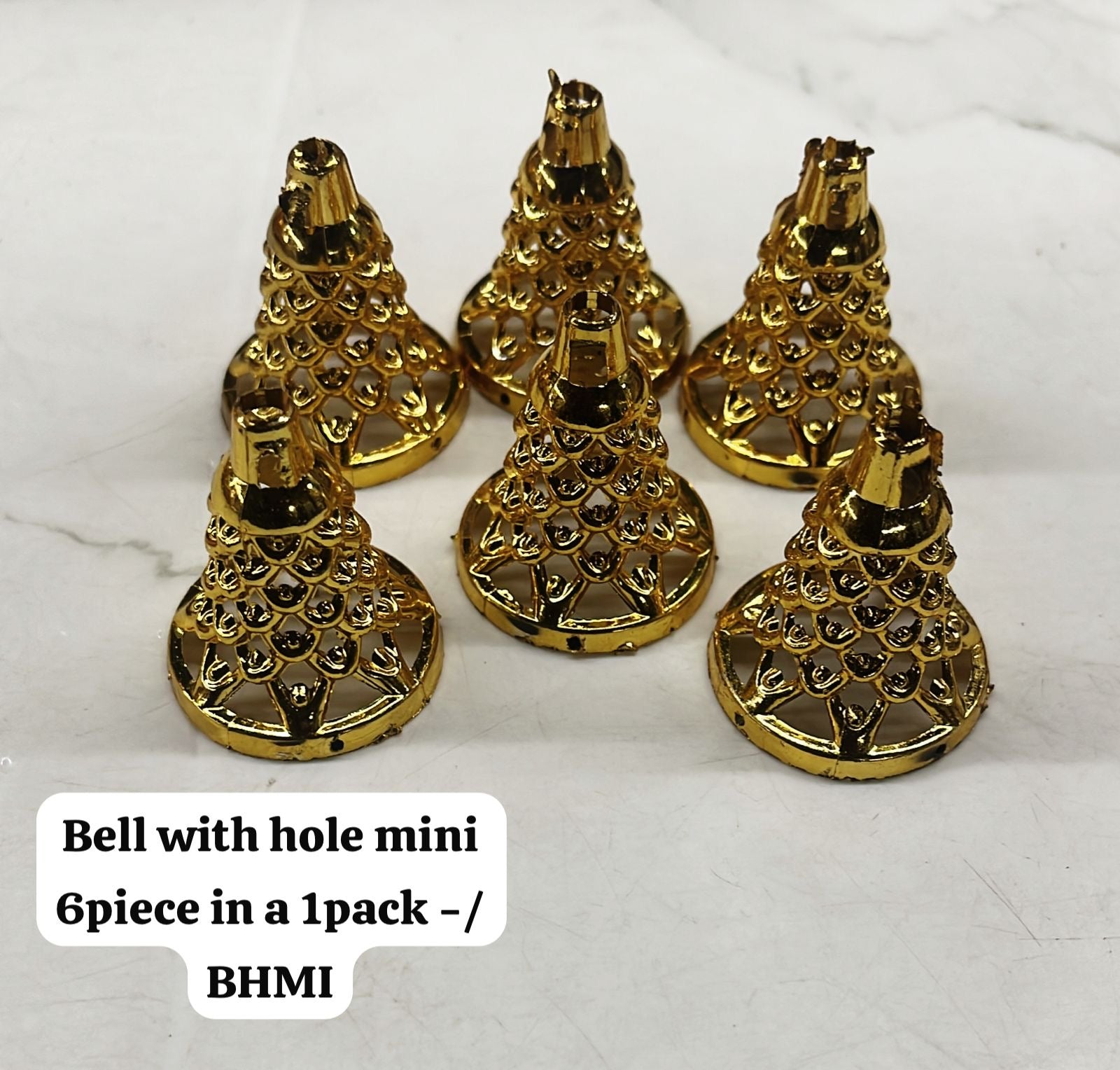 Golden acrylic bell with hole difference size available