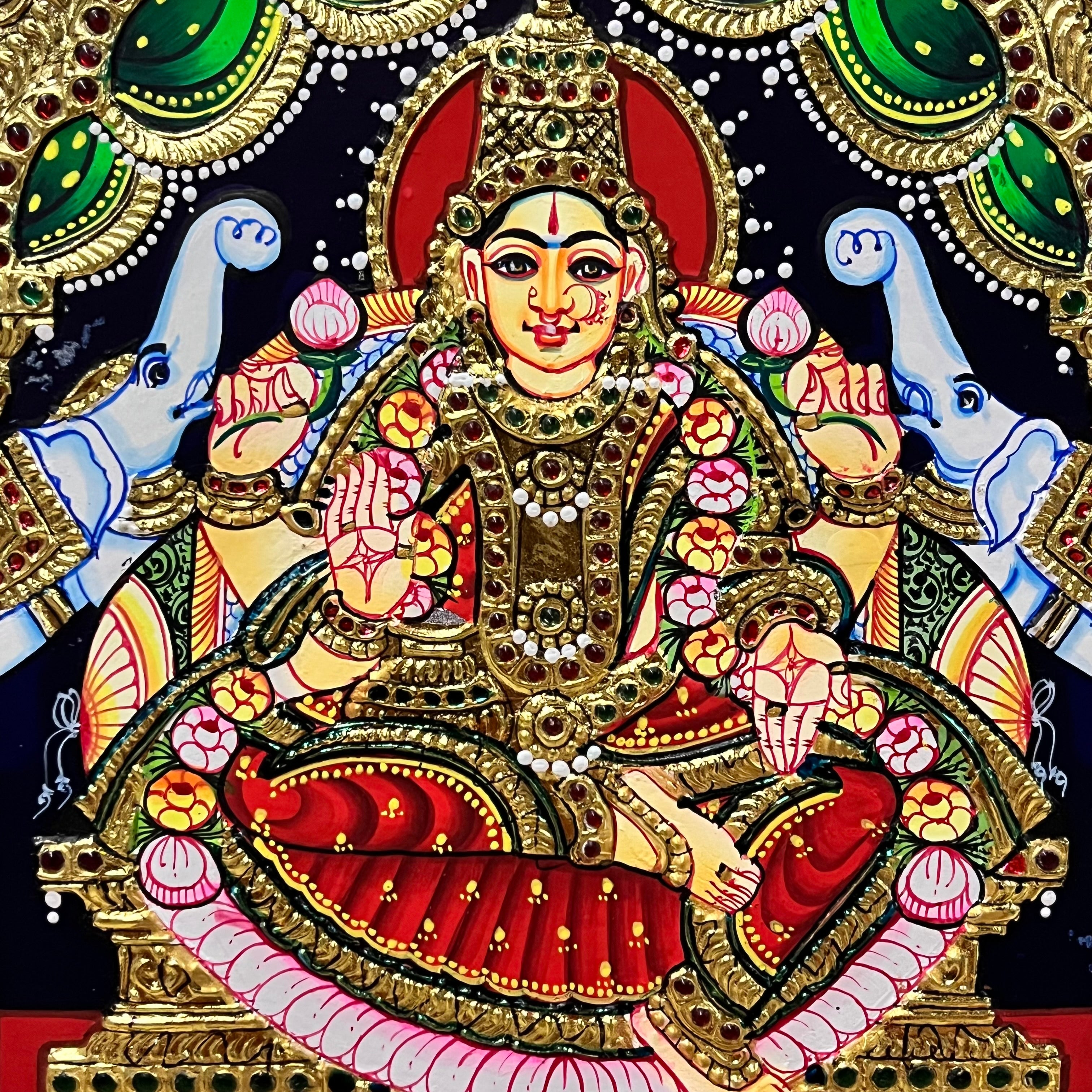 Gajalakshmi different designs assorted 1pack Tanjore painting 8x10 assorted 1pack(15days delivery form payment date)