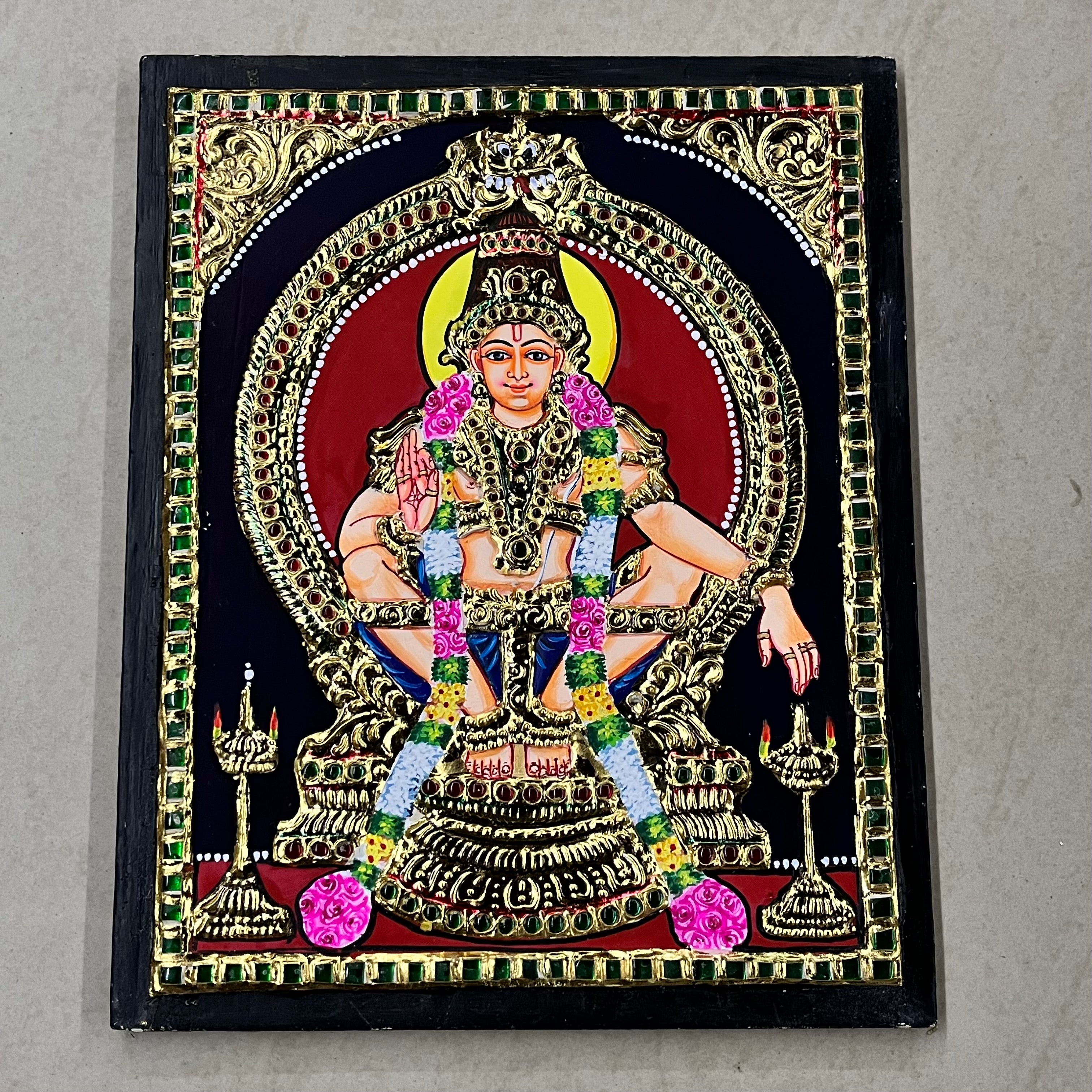 Ayyappan Tanjore painting 8x10(15days delivery form payment date)-1pack