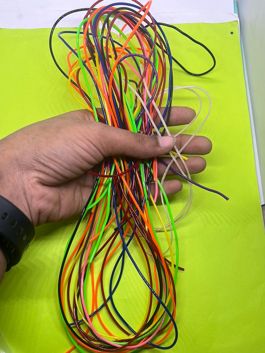 Cable Color Rings Ring making string Wire multicolor – KnowHowArtCraft