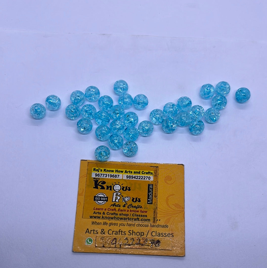 Acrylic  plastic   small beads -50g in a pack 5