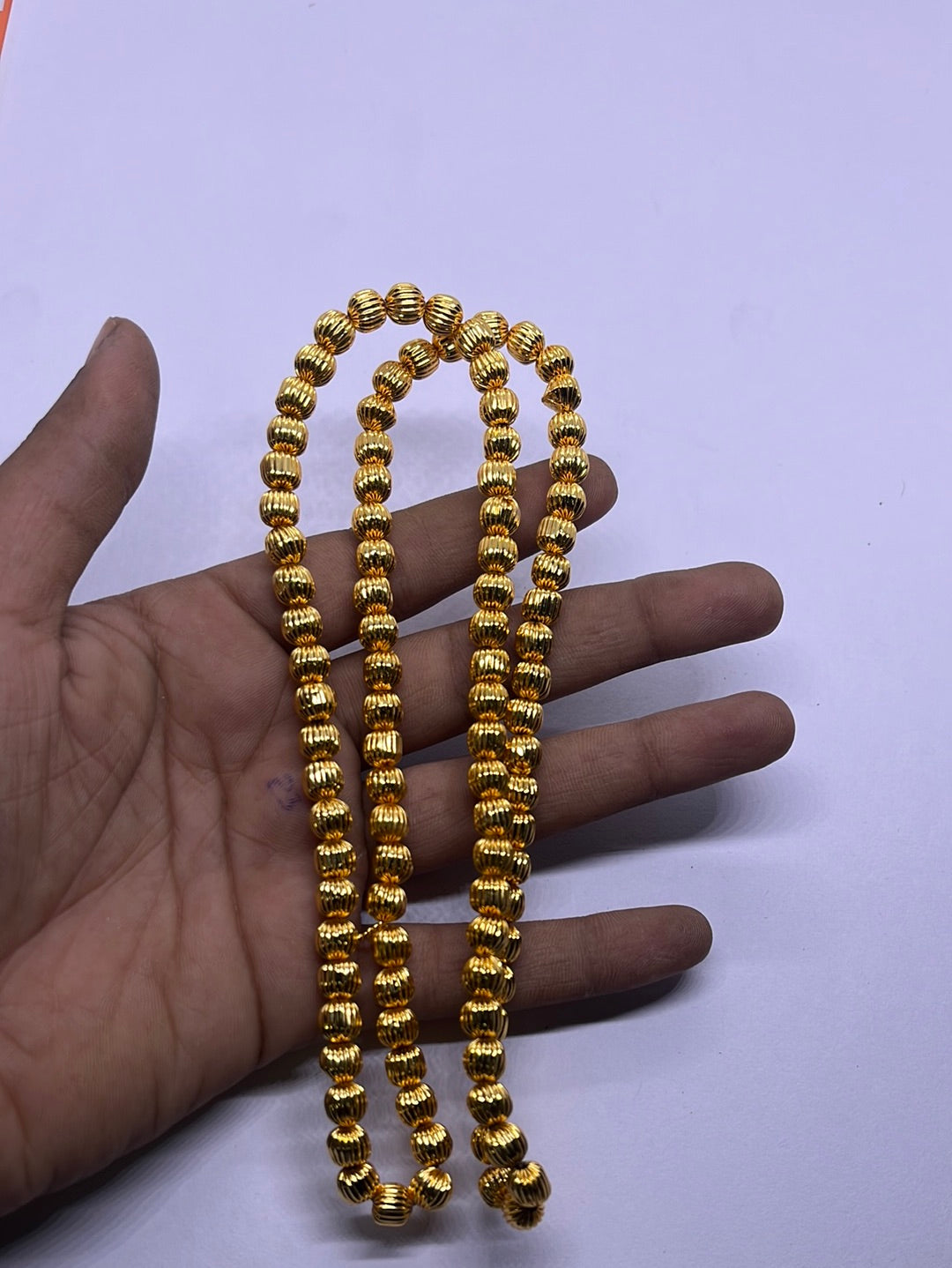 6mm Brass faceted Round Golden Beads