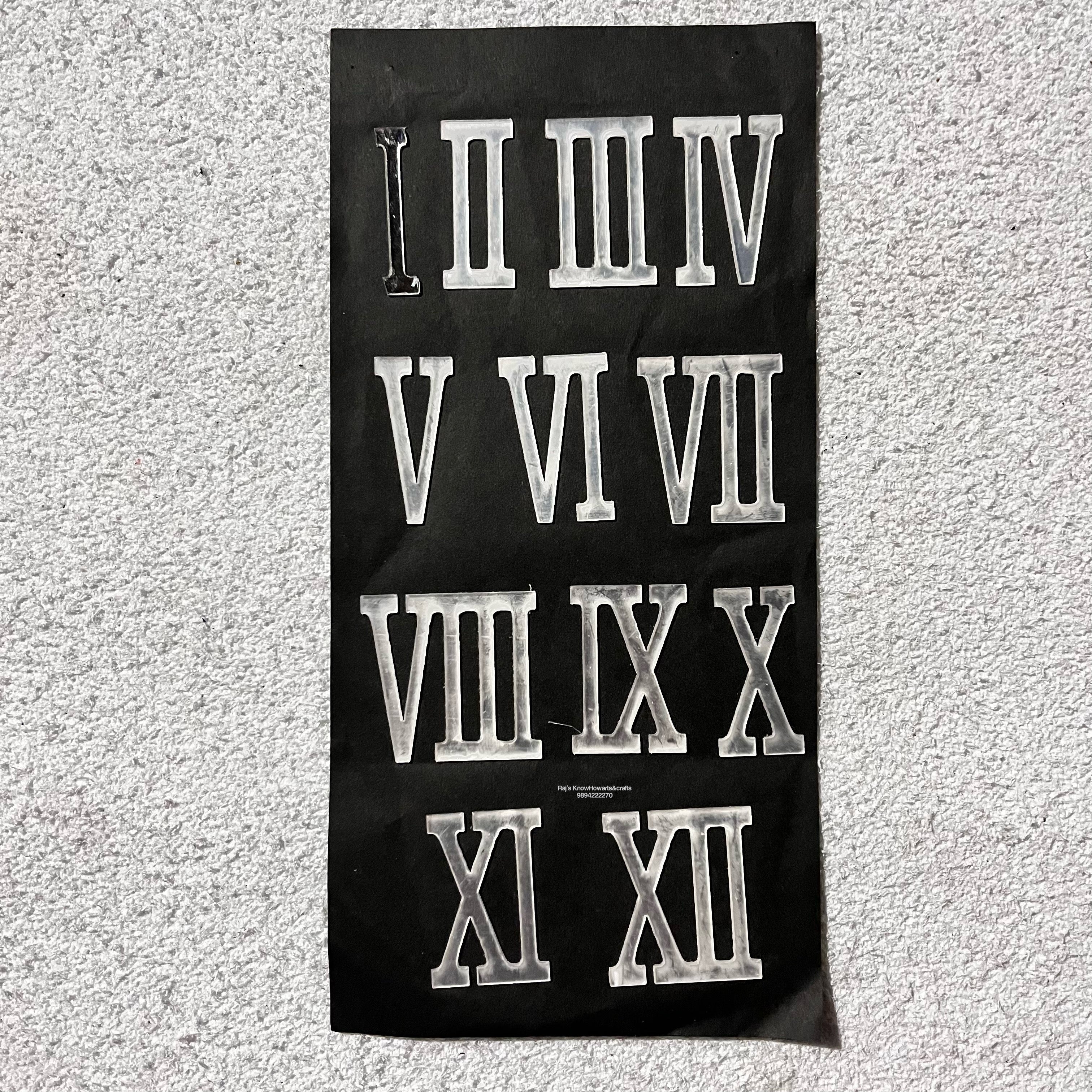 Acrylic Roman letter silver