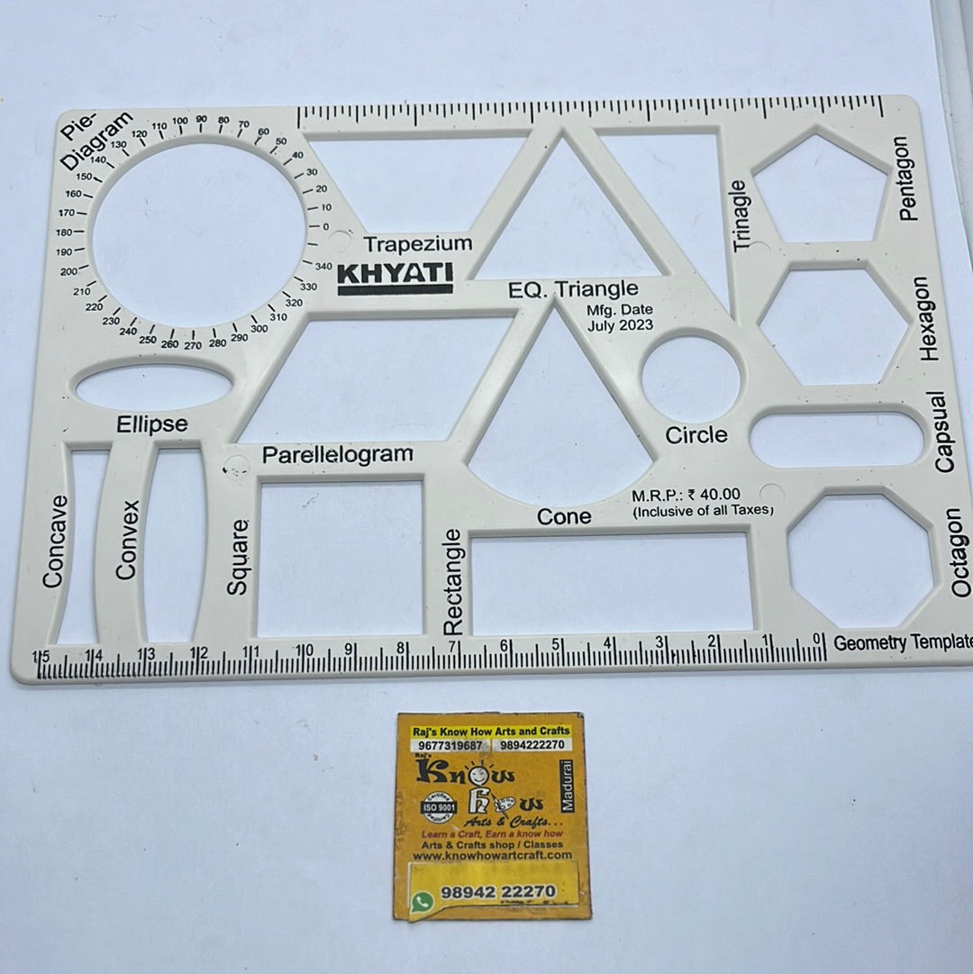 Geometry Template 16 shapes – KnowHowArtCraft