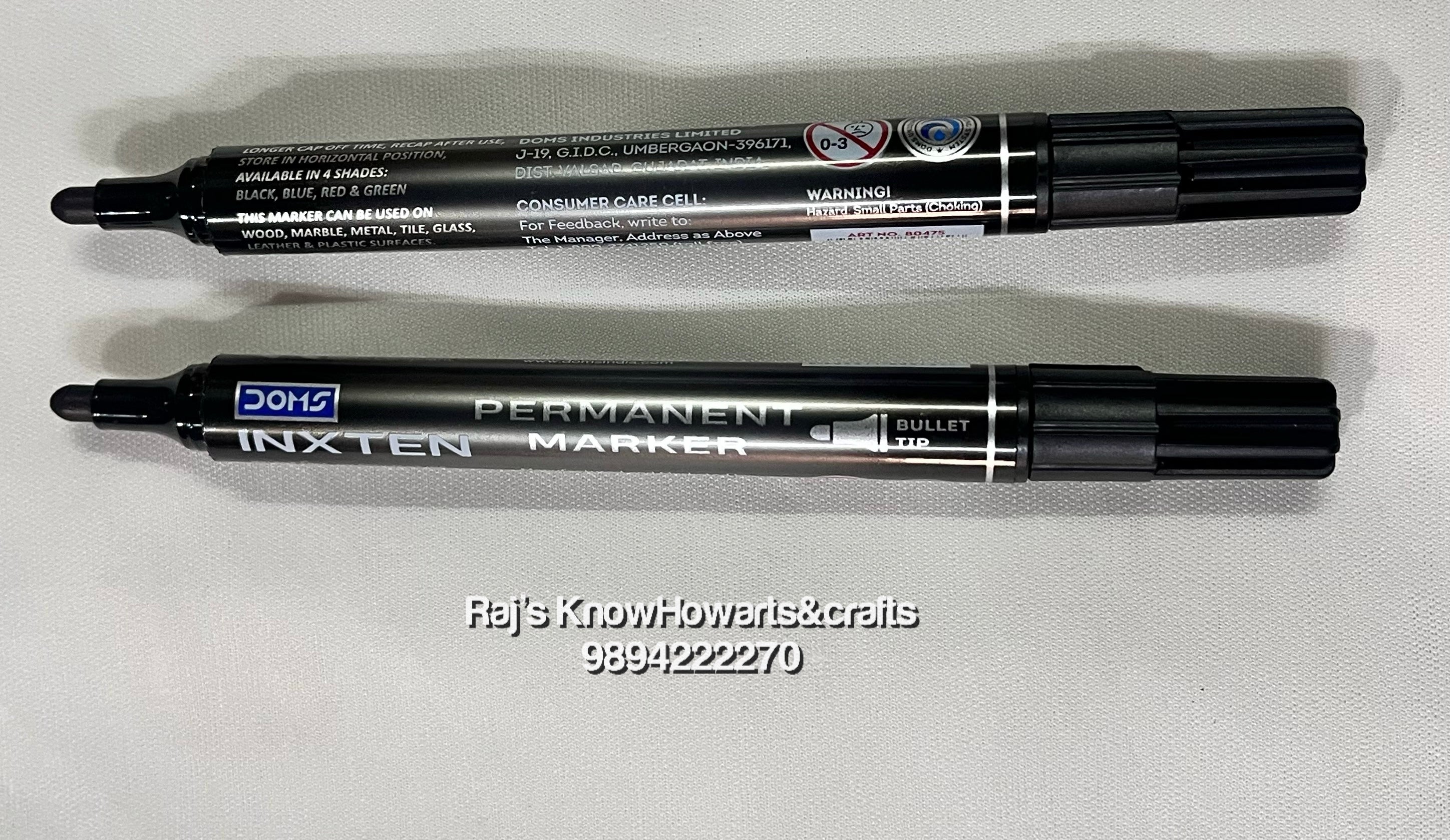 Doms Inxten permanent marker Black  -2 pc